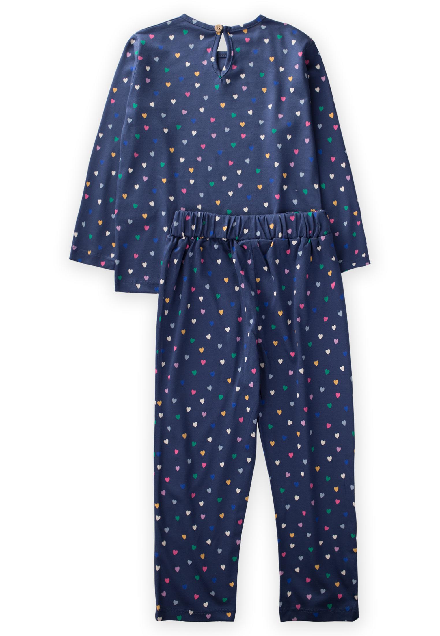 CigitDesenli Pijama Takim 3-8 Yaş LACİVERT