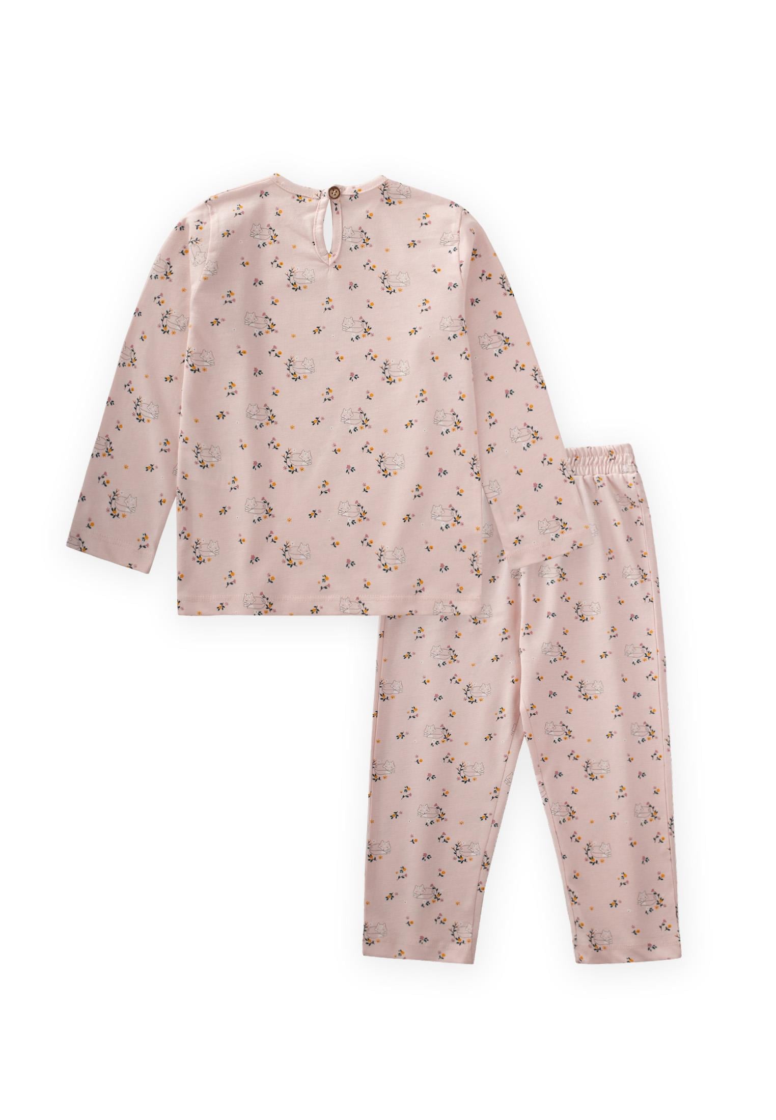 CigitDesenli Pijama Takim 2-8 Yaş TİLKİ DESEN
