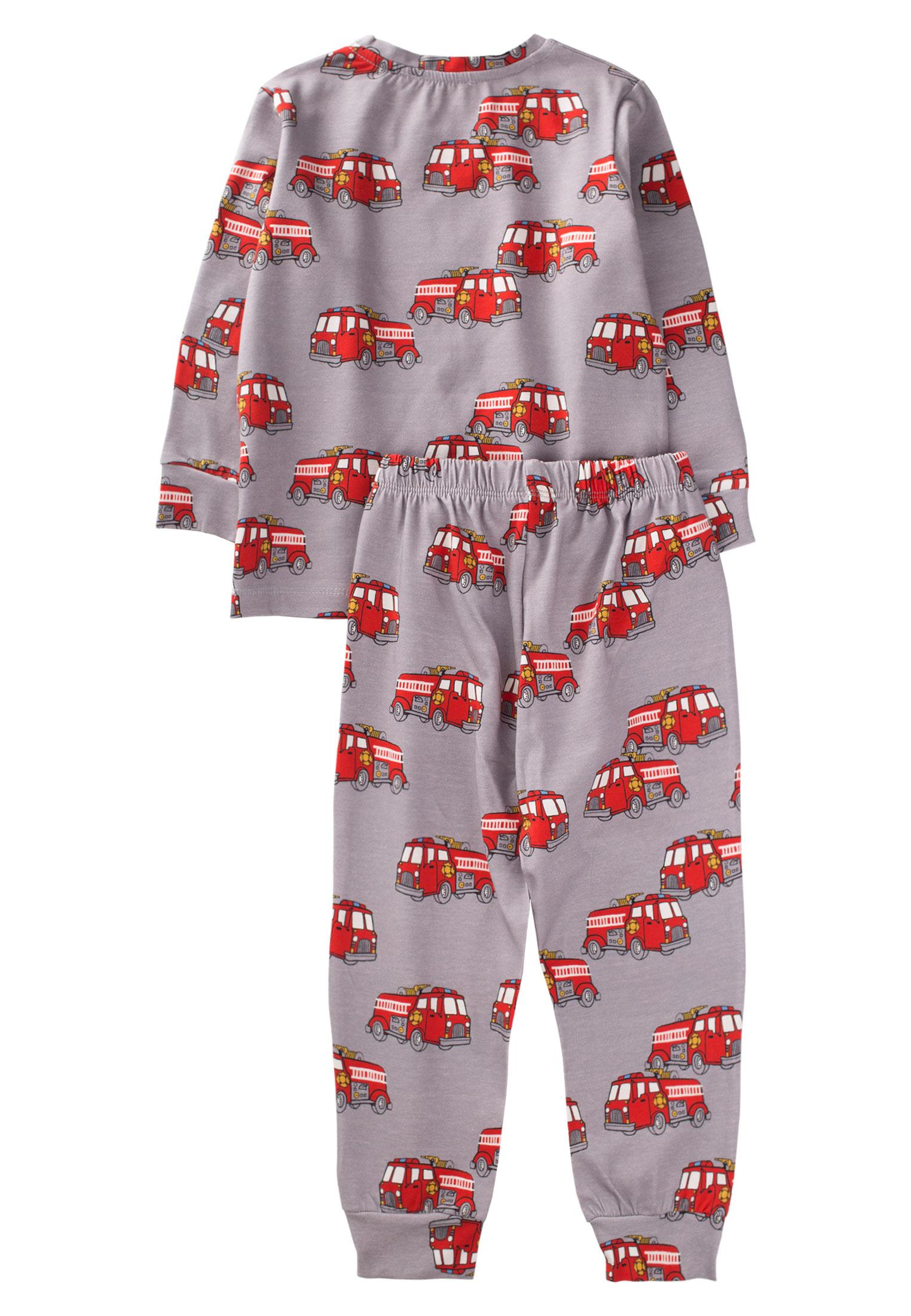 CigitBaskılı Desenli Pijama Takım 2-7 Yaş GRİ