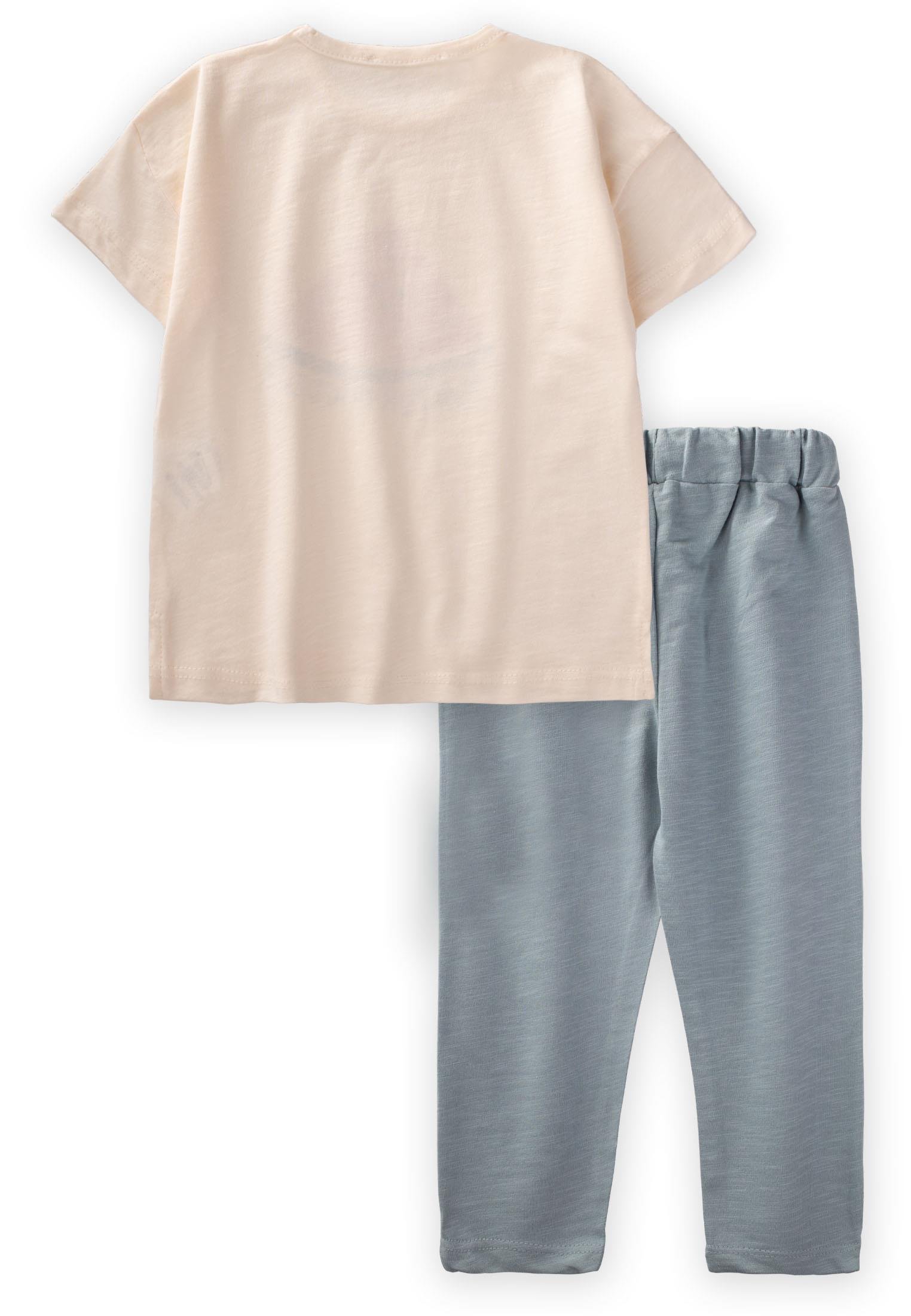 CigitWater Melon Baskılı Pijama Takım 2-8 Yaş EKRU/MİNT