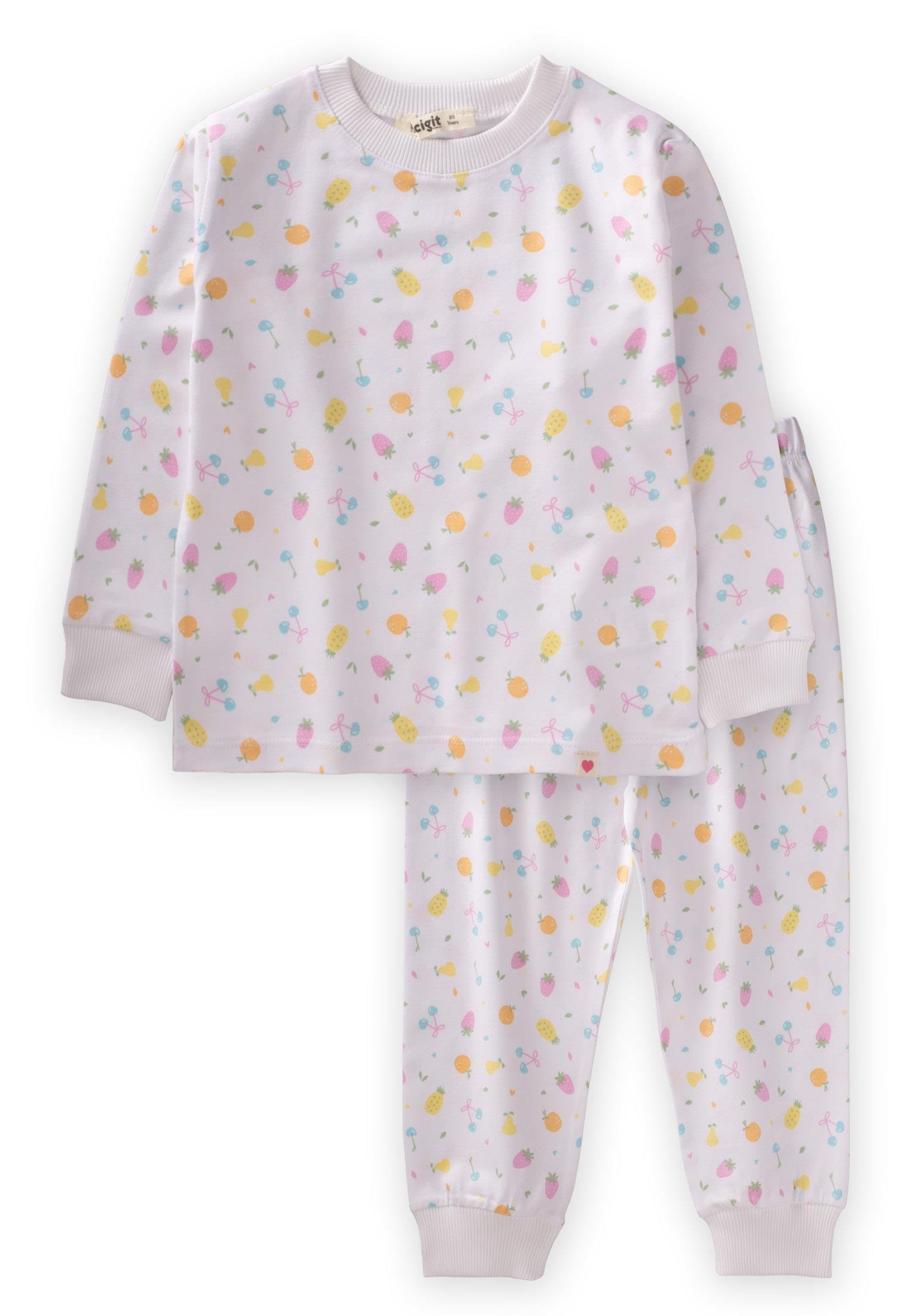CigitDesenli Pijama Takım 1-5 Yaş MEYVA BASKILI