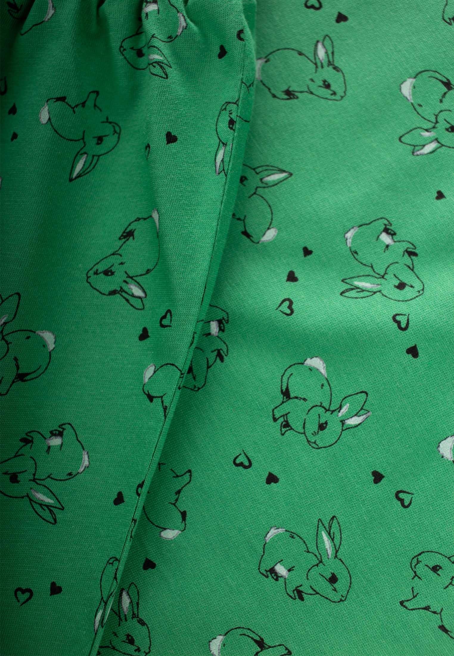 CigitTavşan Baskılı Pijama Takım 1-6 Yaş YEŞİL