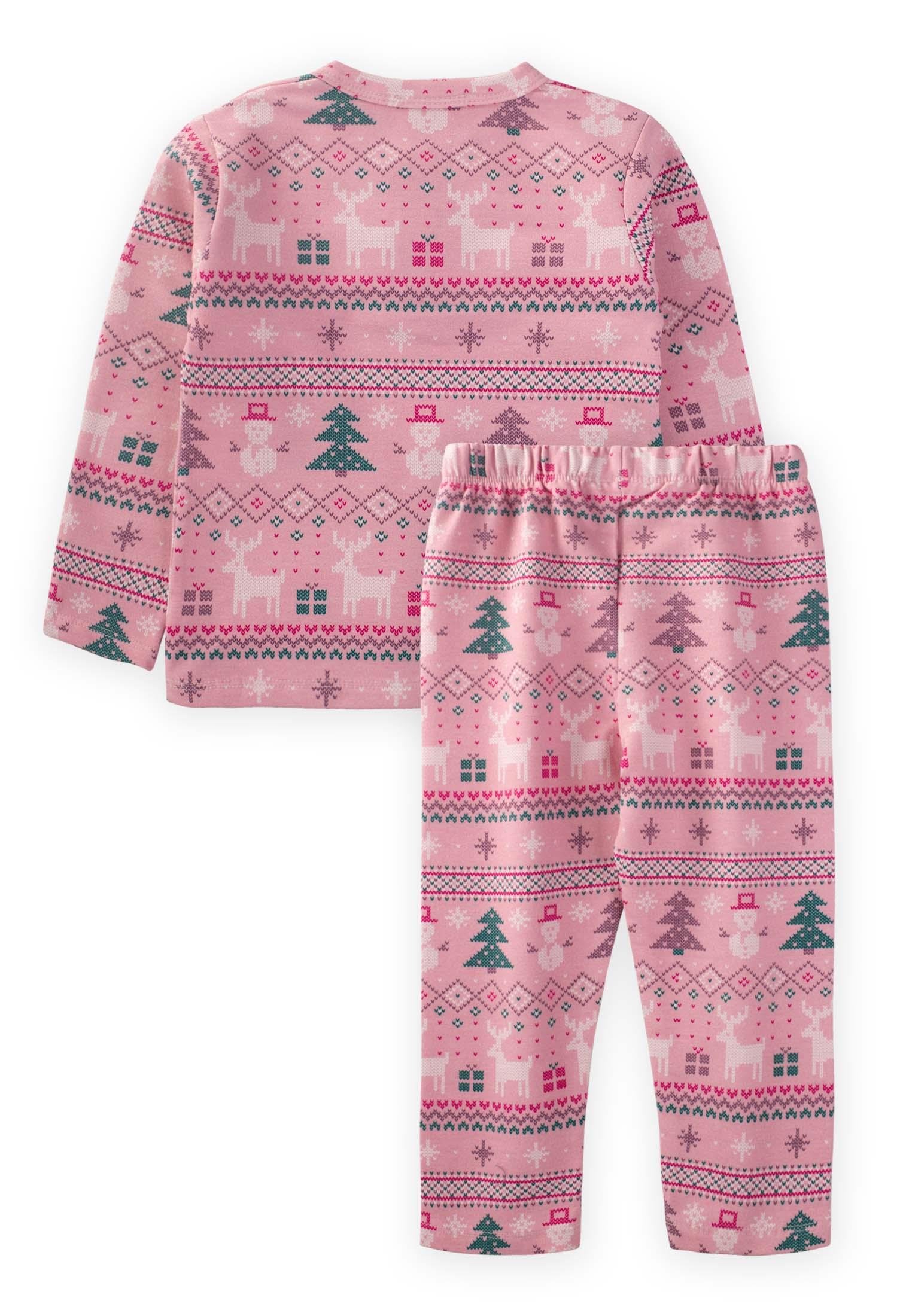 CigitSnow Temalı Pijama Takım 1-9 Yaş PEMBE