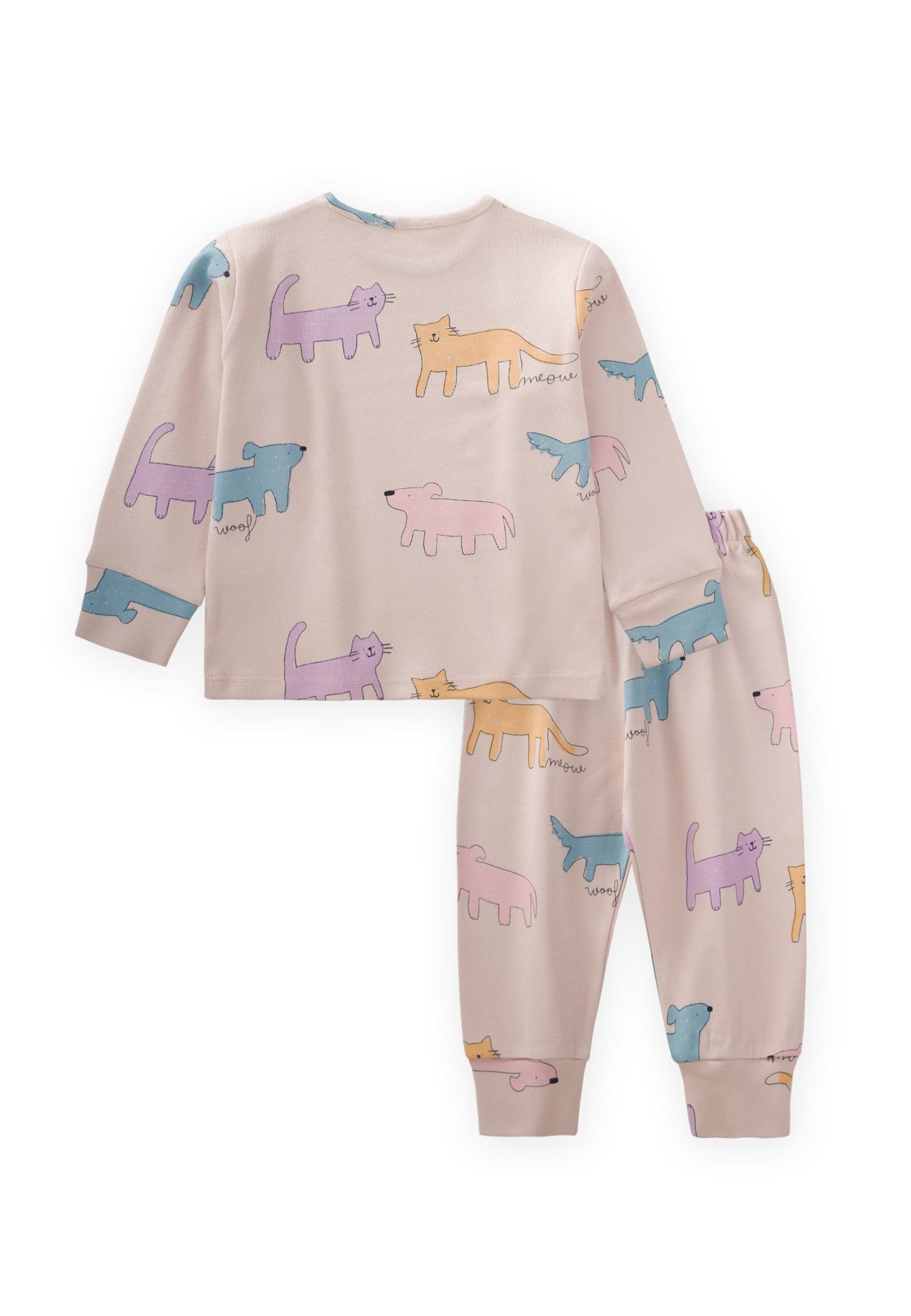 CigitDesenli Mevsimlik Pijama Takım 1-7 Yaş SAND