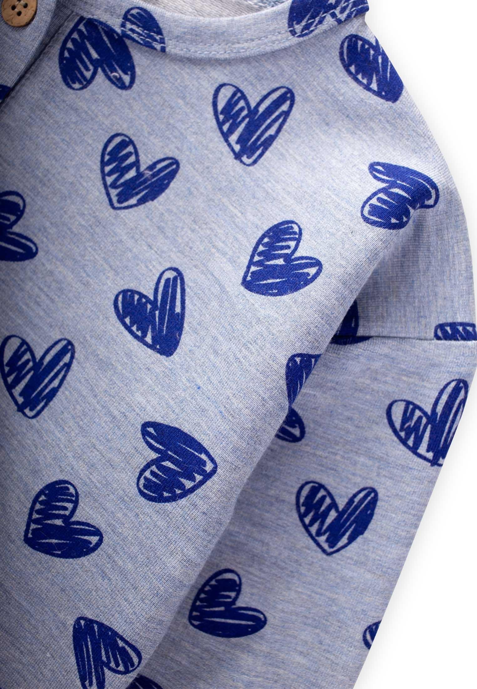 CigitDesenli Pijama Takım 2-10 Yaş KALP DESEN