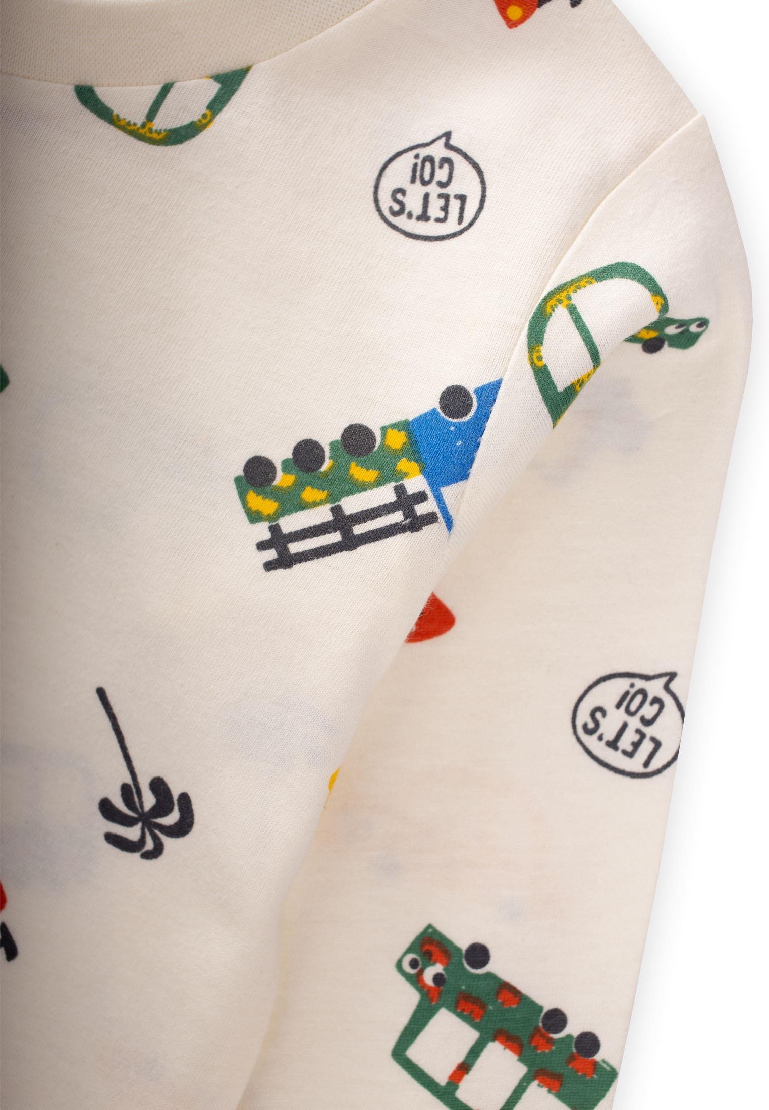 CigitLets Go Baskılı Pijama Takım 1-8 Yaş EKRU