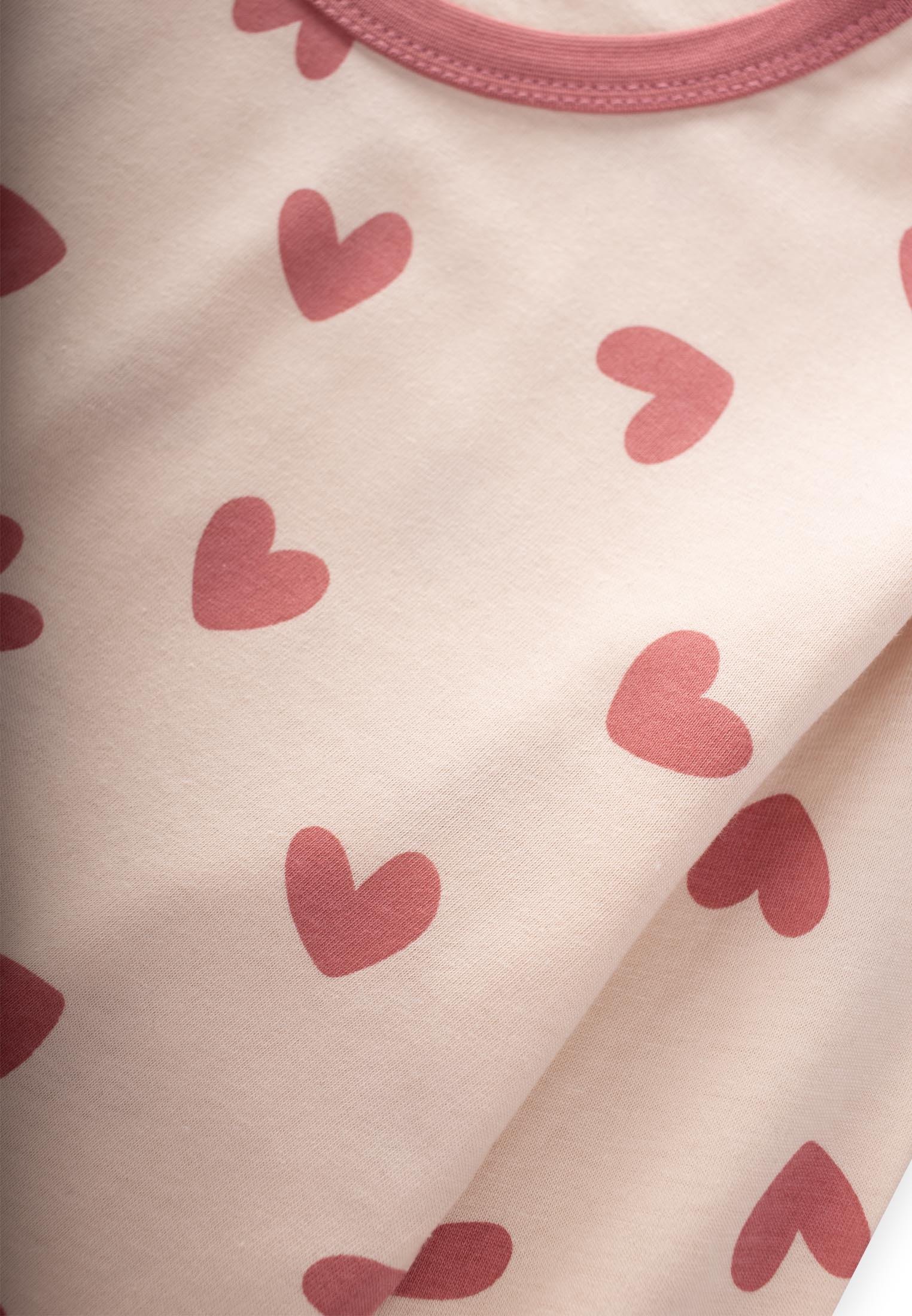 CigitDesenli Biye Detaylı Pijama Takım3-8 Yaş K PEMBE BİYELİ