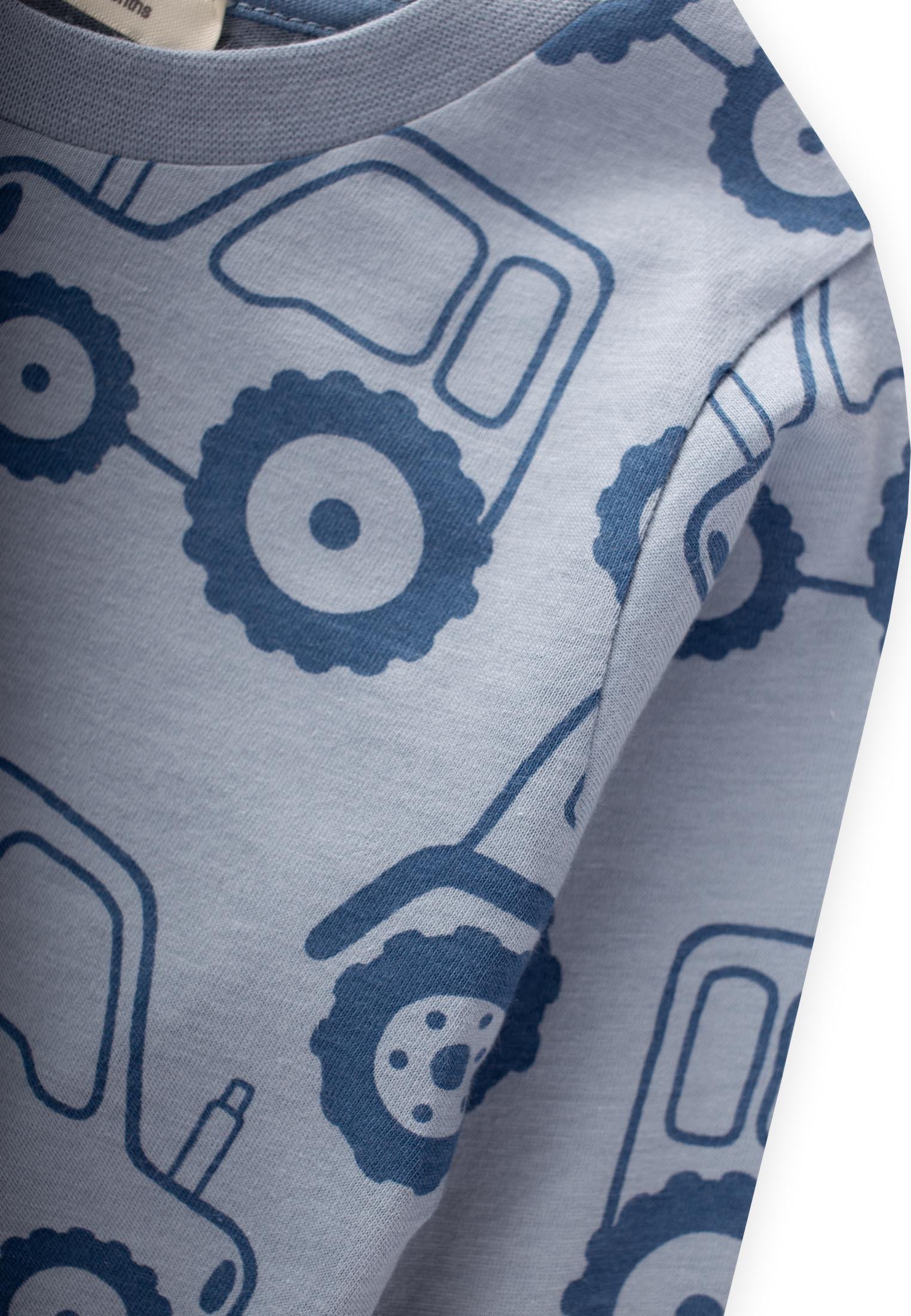 CigitTraktör Baskılı Pijama Takım 1-3 Yaş MAVİ