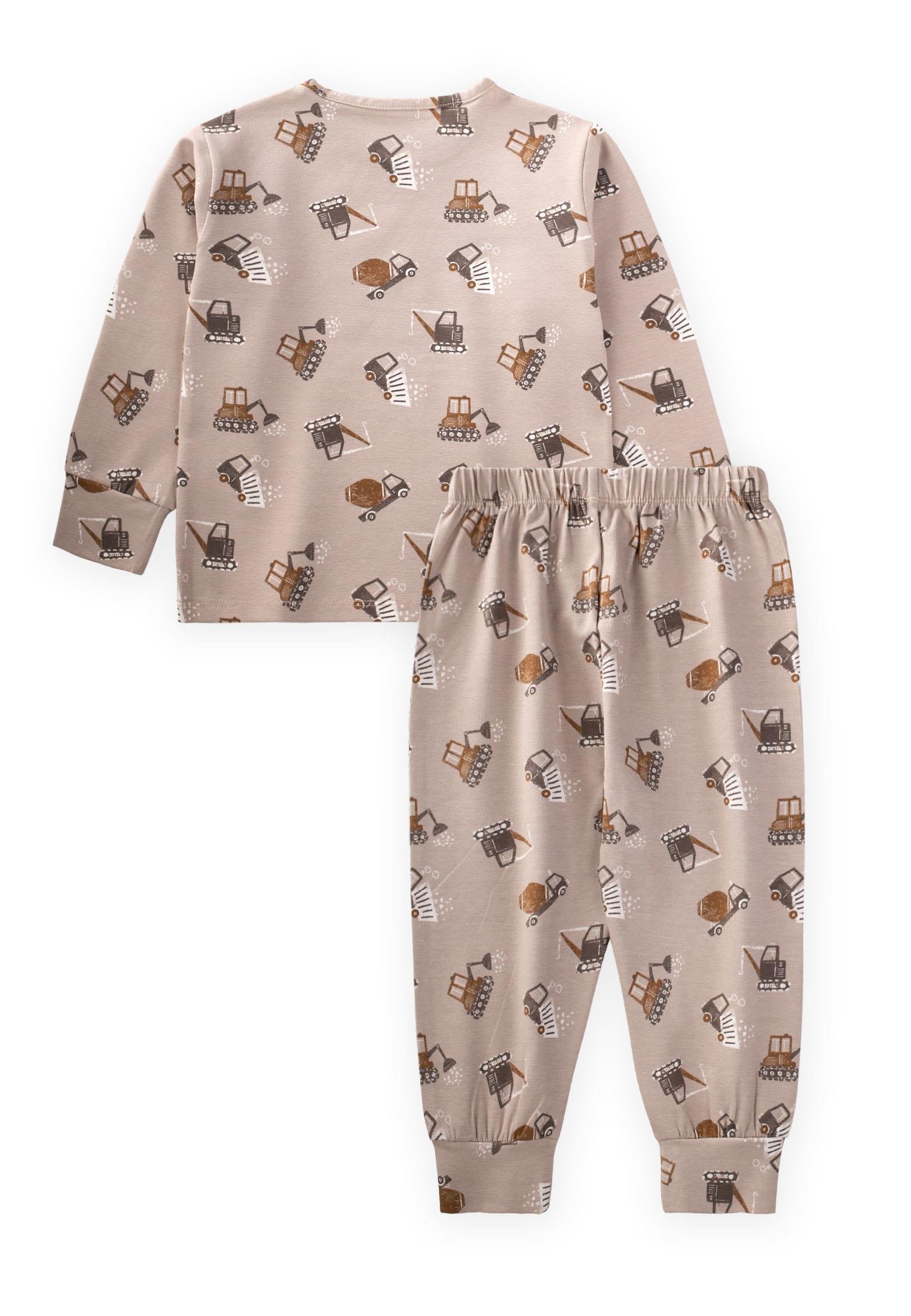 CigitManşetli Desenli Mevsimlik Pijama Takım 1-7 Yaş VİZON