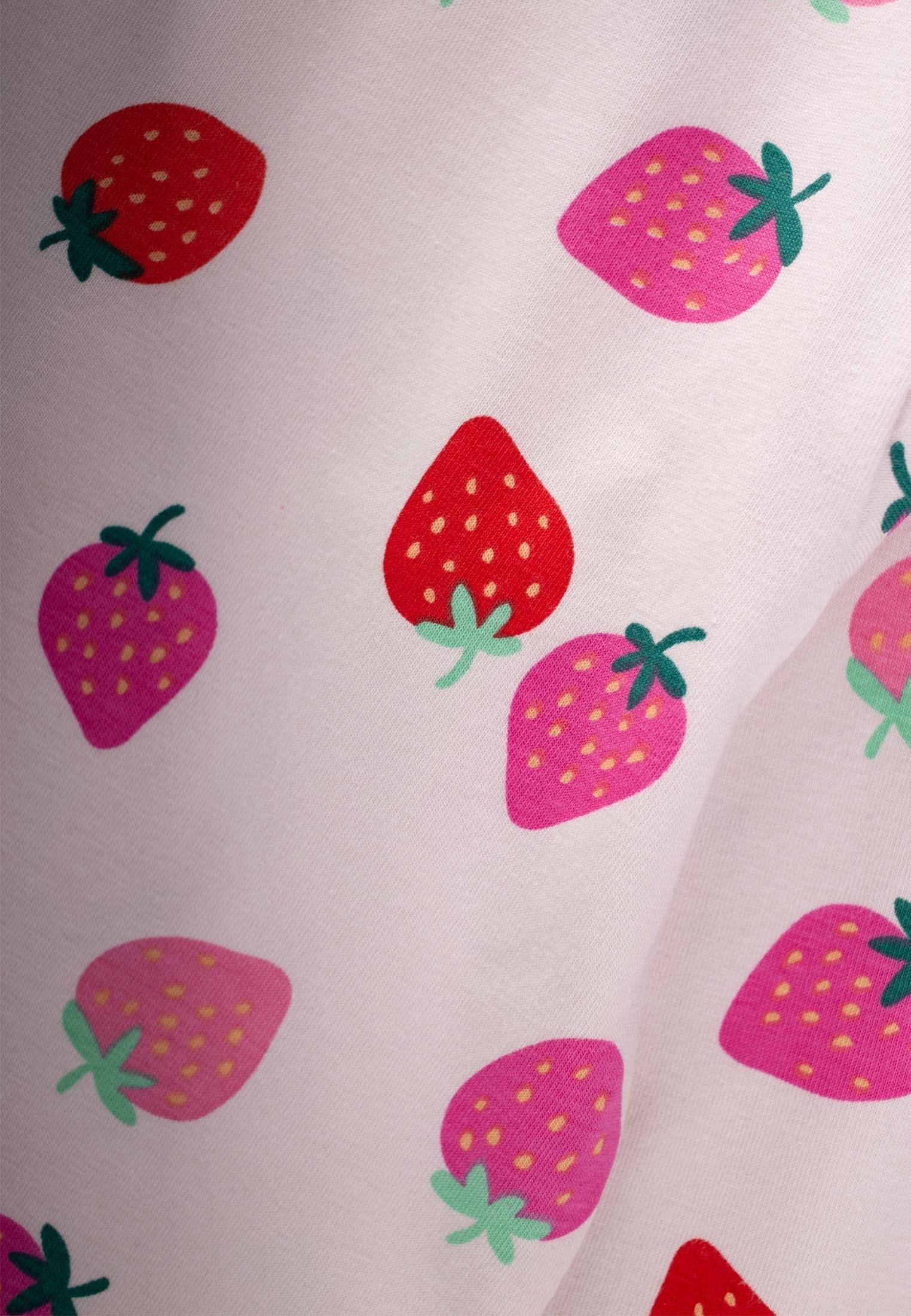 CigitÇilek Desenli Mevsimlik Pijama Takım 3-8 Yaş PUDRA PEMBE