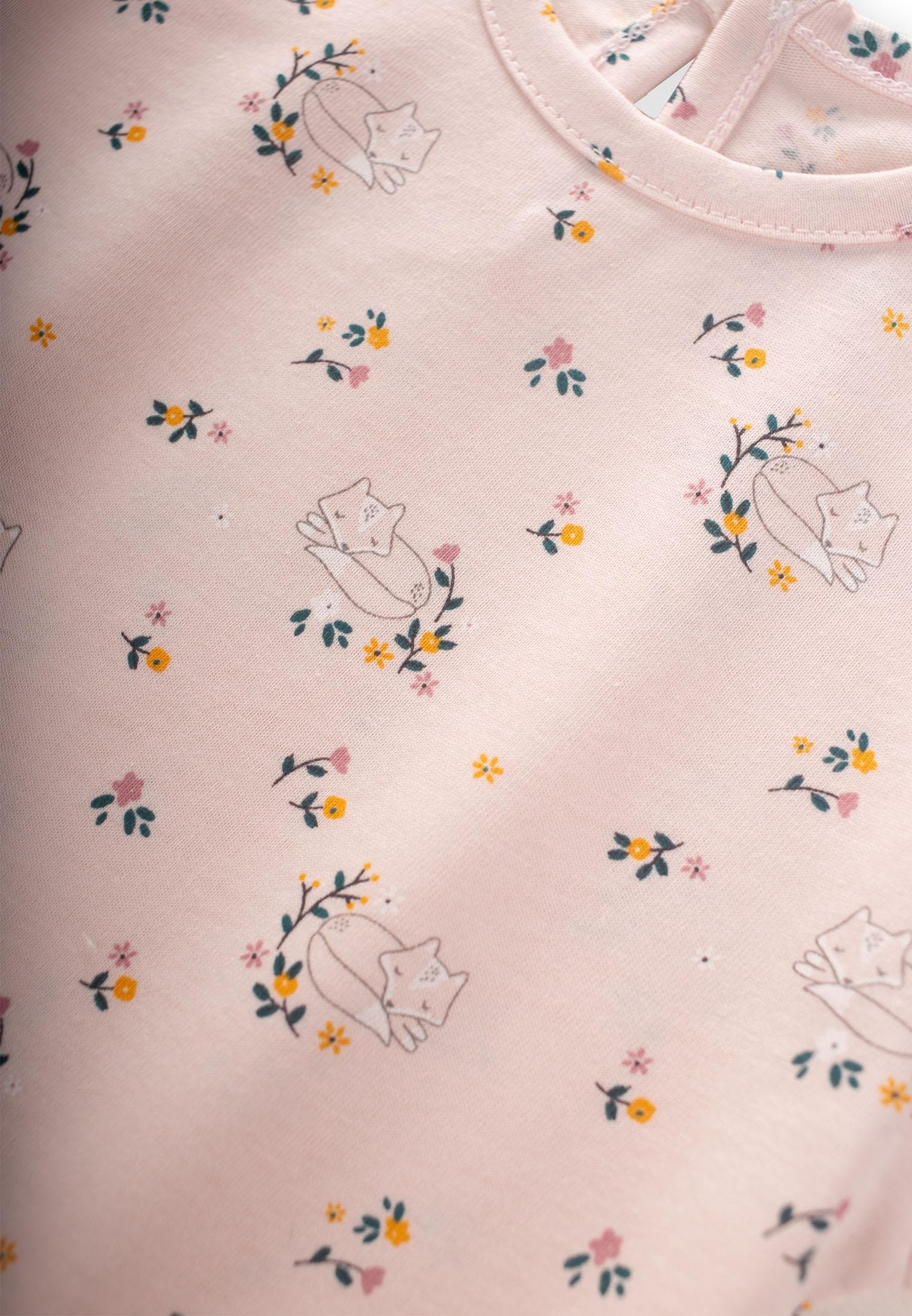 CigitDesenli Pijama Takım 1-7 Yaş PUDRA PEMBE