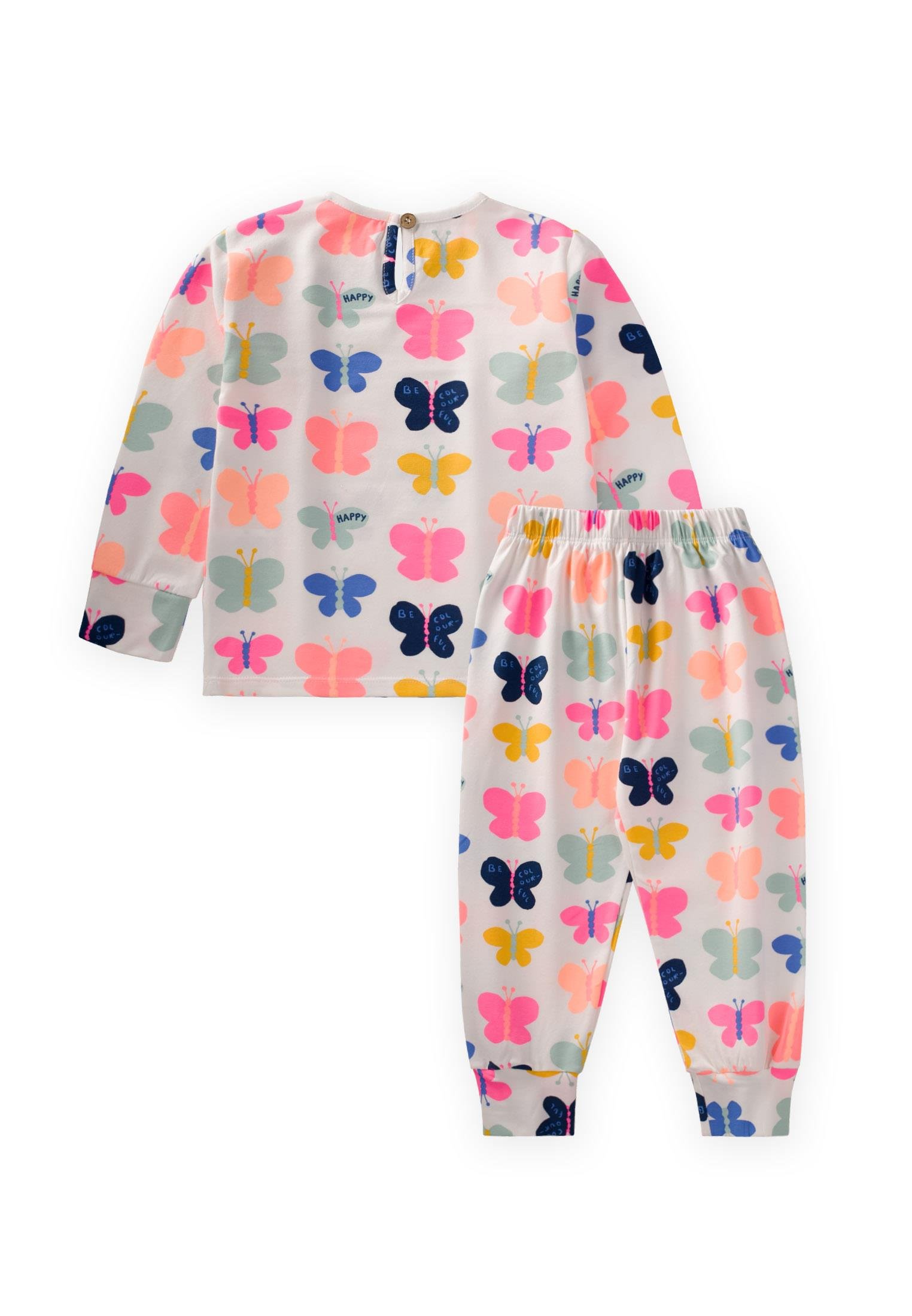 CigitDesenli Pijama Takım 2-10 Yaş KELEBEK DESEN