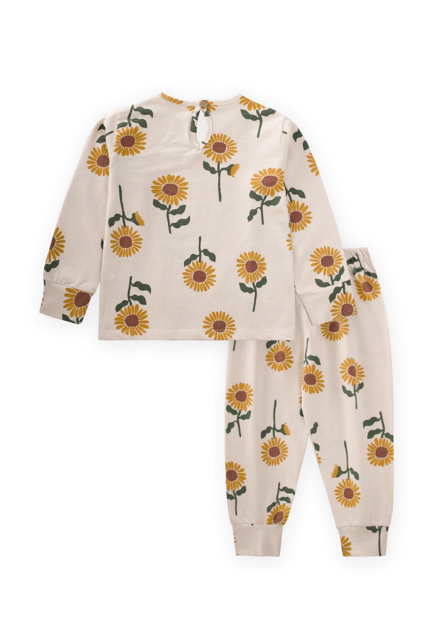 CigitDesenli Pijama Takım 2-10 Yaş AYÇİÇEĞİ DESEN