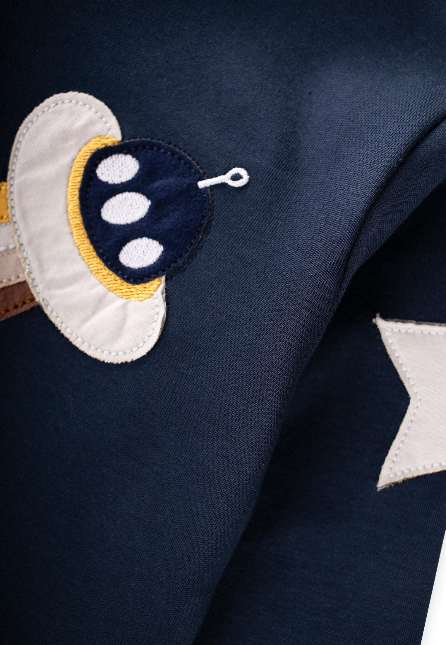 CigitUzay Aracı Aplikeli Pijama Takım 2-8 Yaş LACİVERT