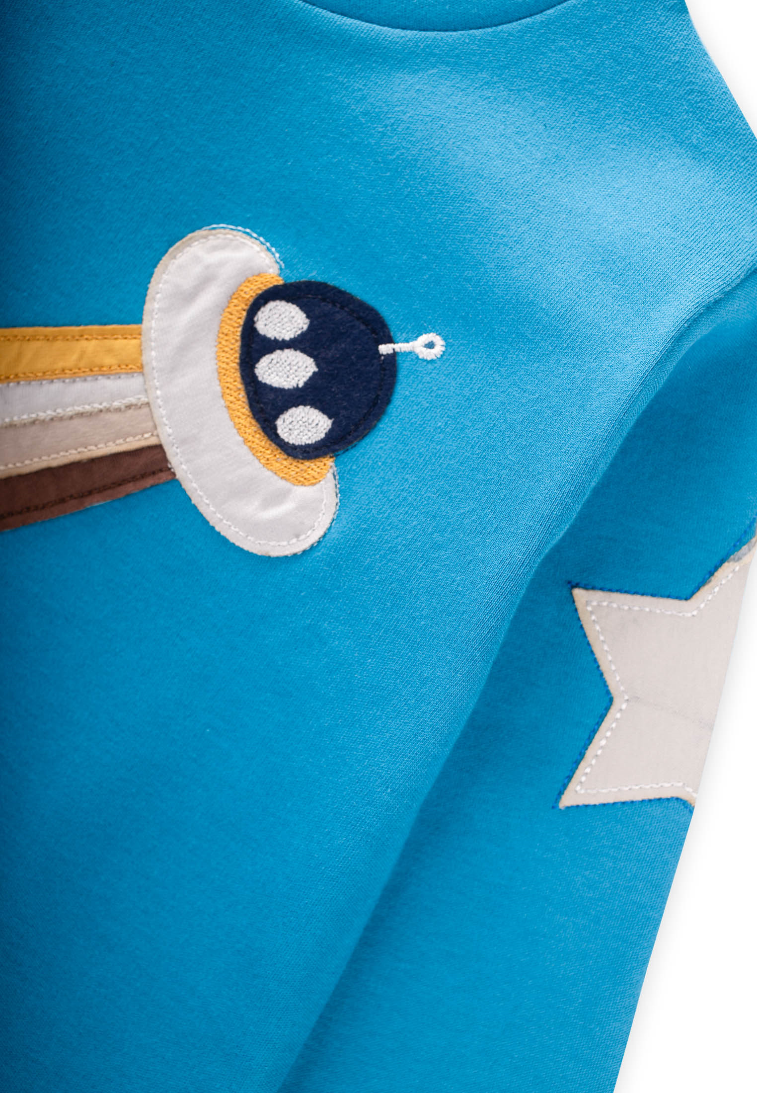 CigitUzay Aracı Aplikeli Pijama Takım 2-8 Yaş MAVİ