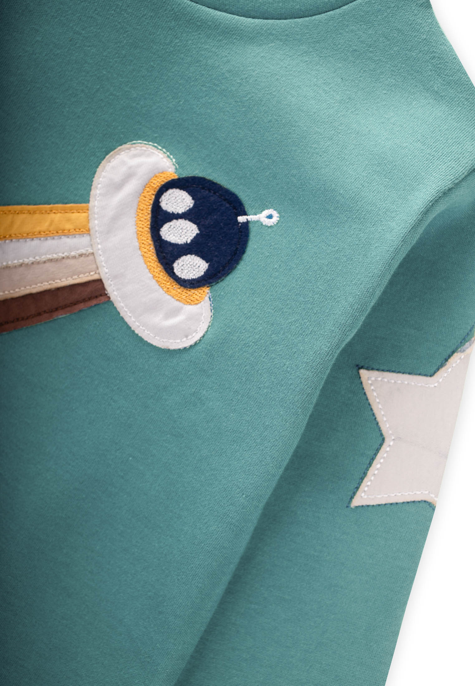 CigitUzay Aracı Aplikeli Pijama Takım 2-8 Yaş YEŞİL