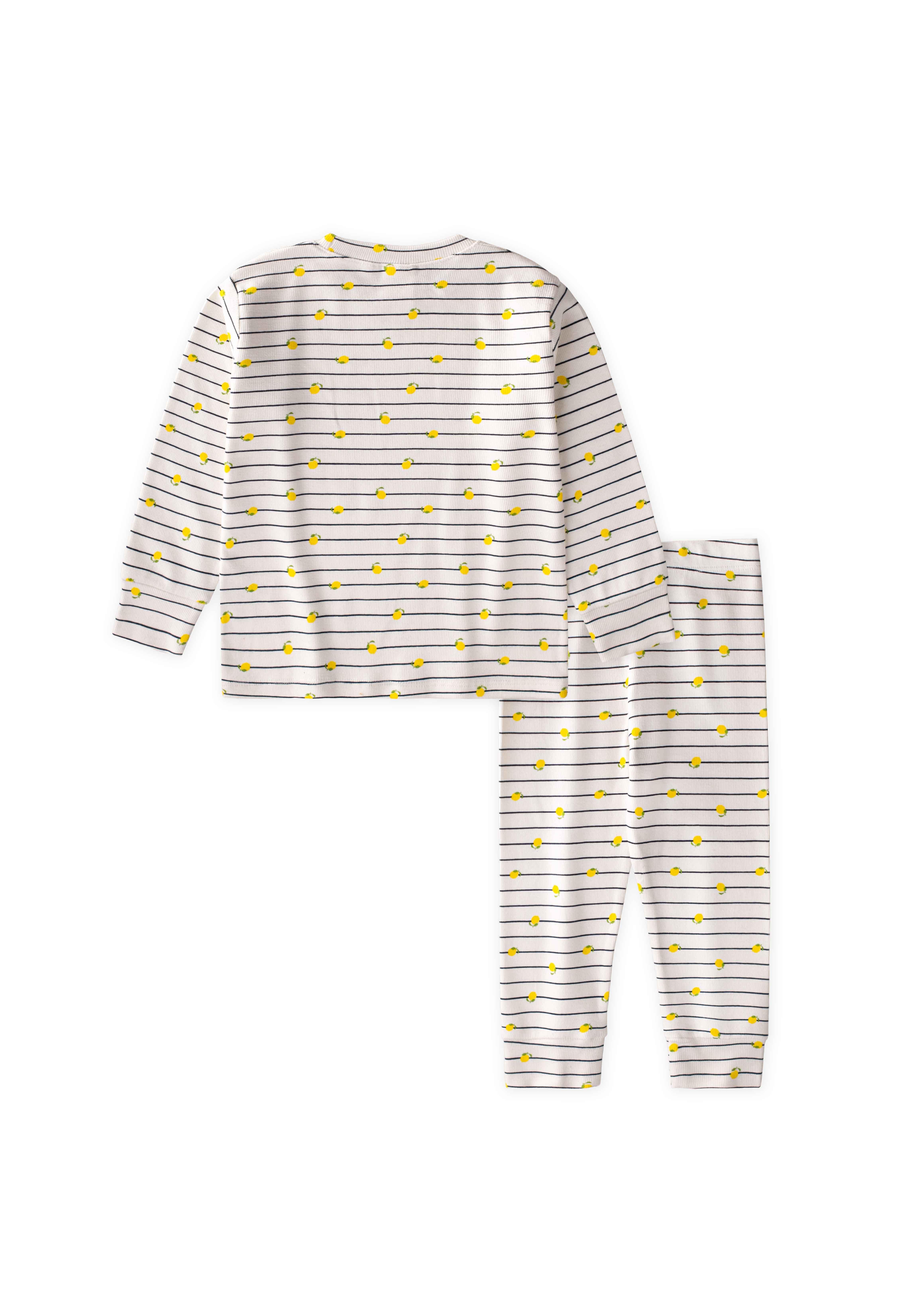 CigitDesnli Fitilli Pijama Takım 1-6 Yaş KIRIK BEYAZ