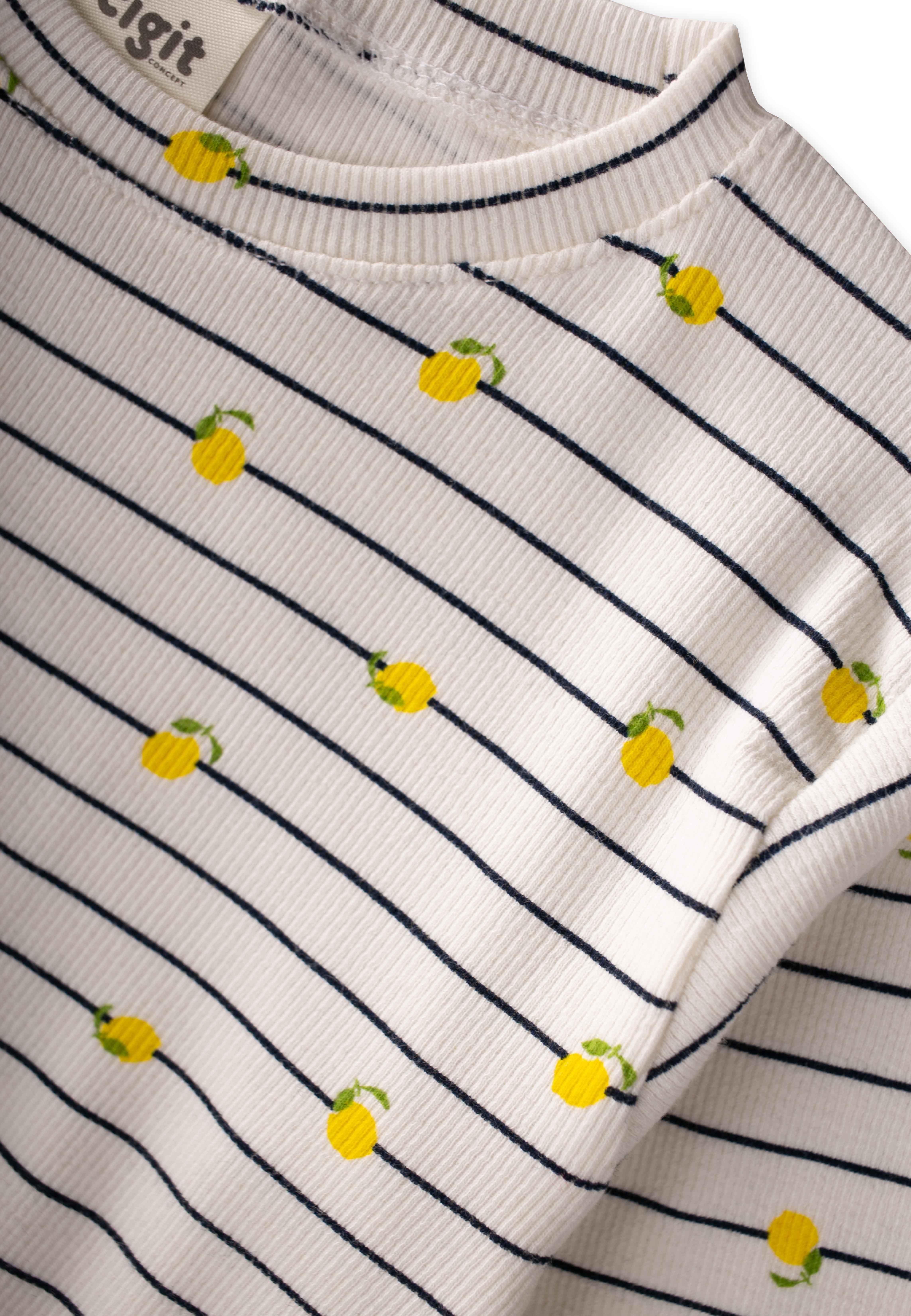 CigitDesnli Fitilli Pijama Takım 1-6 Yaş KIRIK BEYAZ