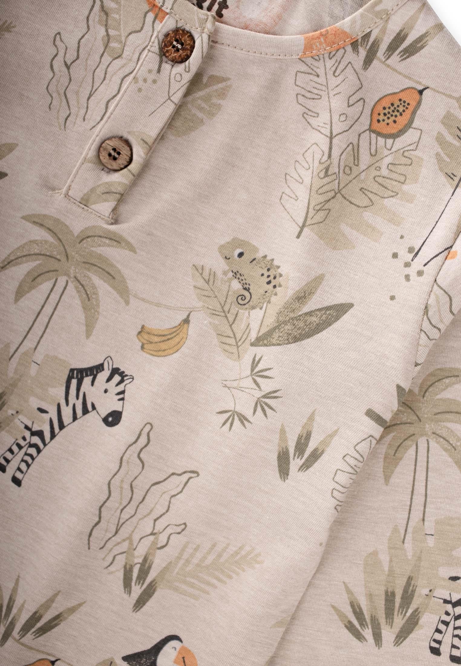 CigitAnimal Desenli Pijama Takım 1-5 Yaş BEJ