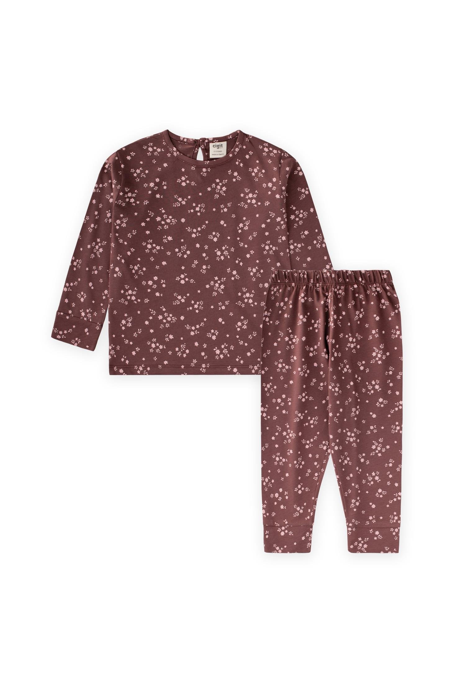 CigitPijama takım 2-9 Yaş BAKIR