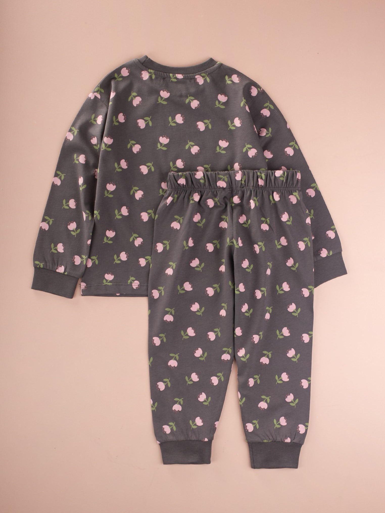 CigitDesenli Pijama Takımı 2-8 Yaş FÜME