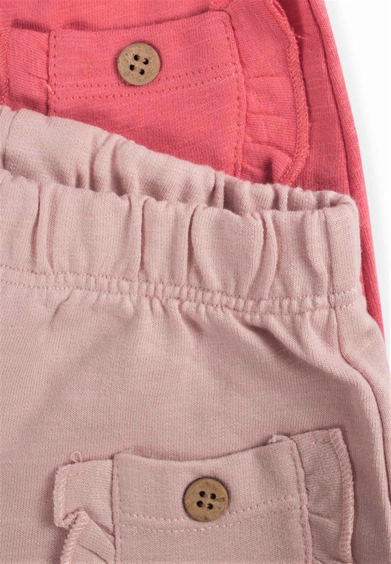 61970 - 5242CigitCep Fırfırlı Şort 1-5 yaş PUDRA-MERCAN 