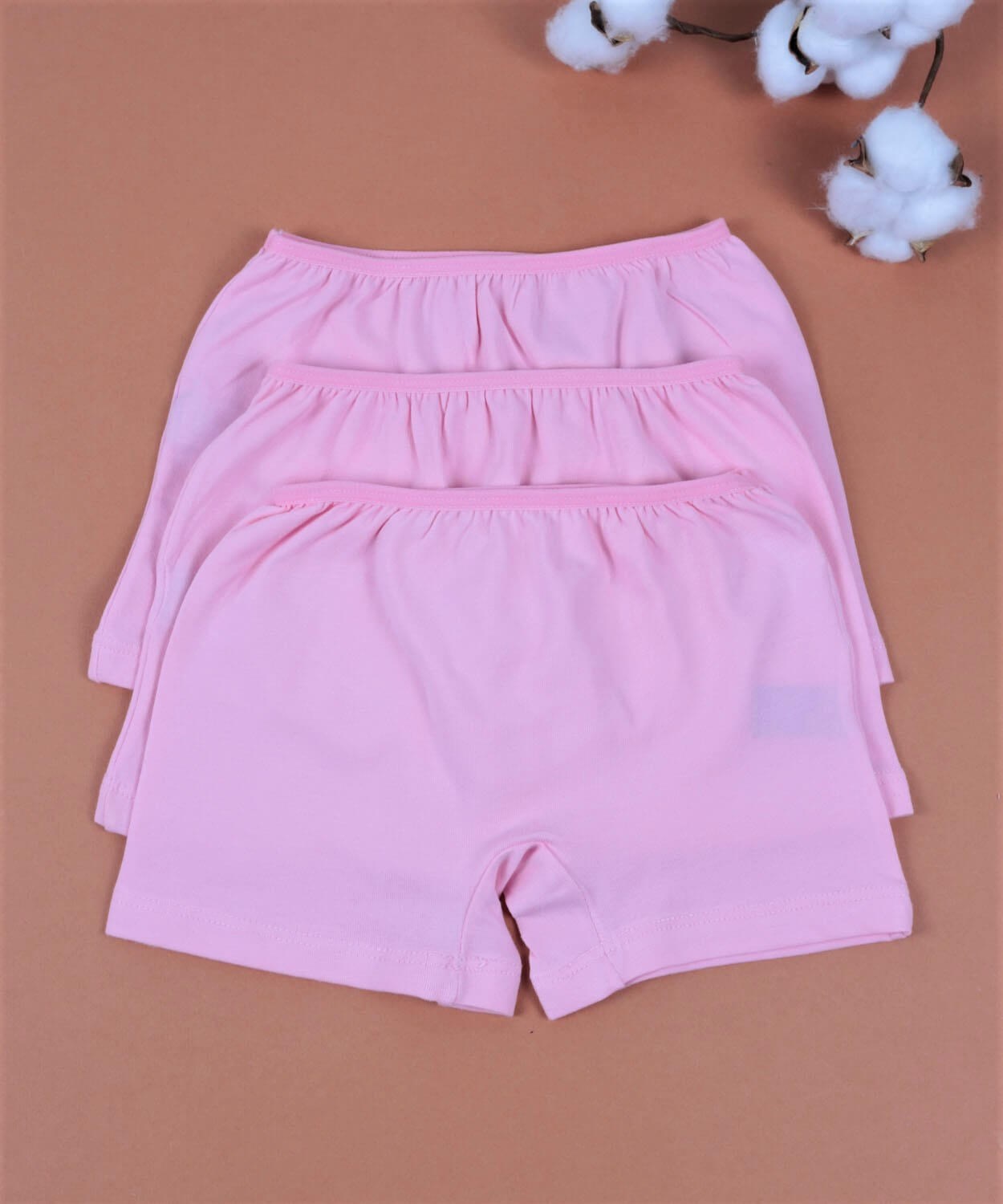 61977-140CigitÜçlü Kız Boxer Set 2-9 yaş Pembe