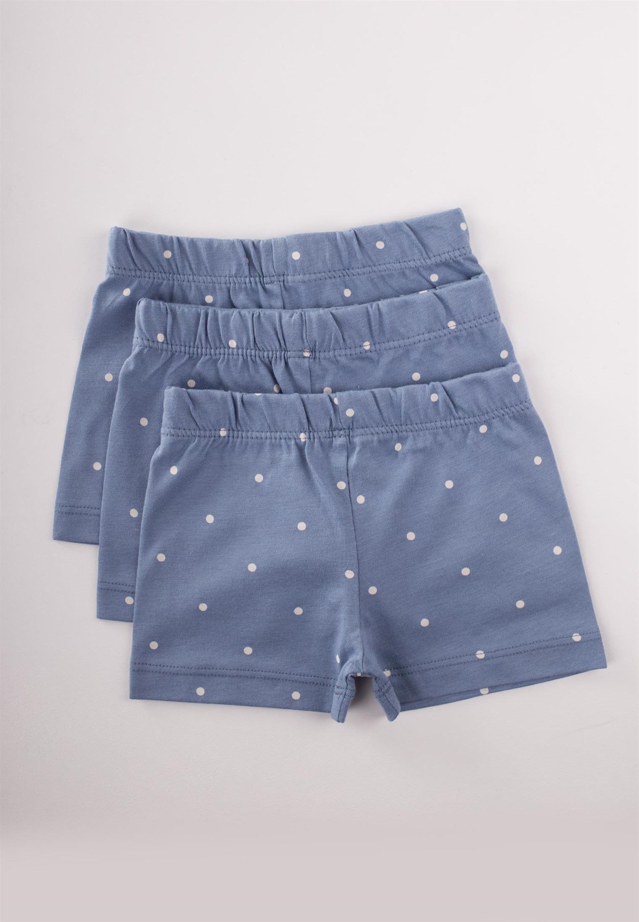 CigitÜçlü Kız Boxer Set 2-9 yaş MAVİ BEYAZPUANTİYE