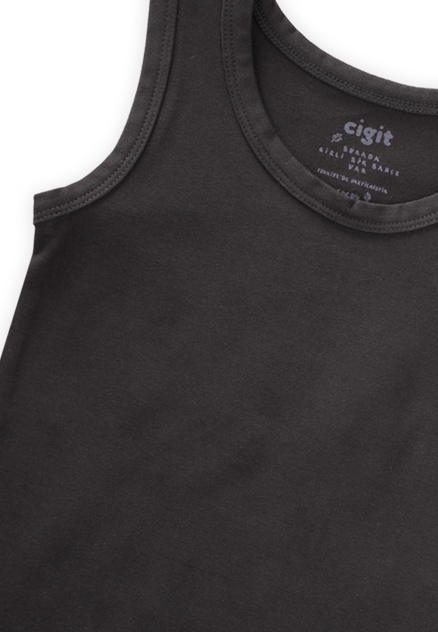 CigitÜçlü Geniş Askılı Atlet Set 2-9 yaş SİYAH