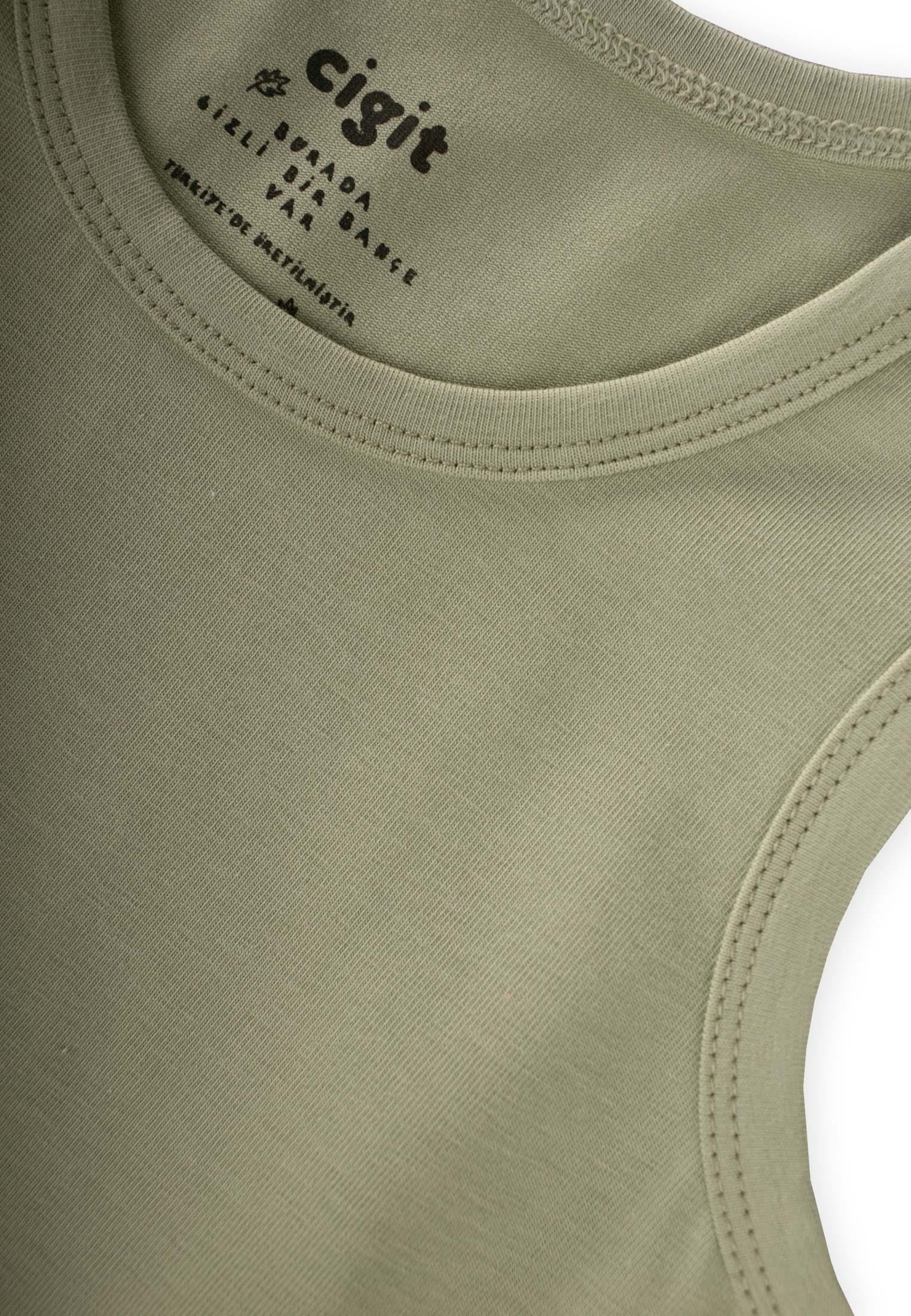 CigitÜçlü Geniş Askılı Atlet Set 2-9 yaş YEŞİL