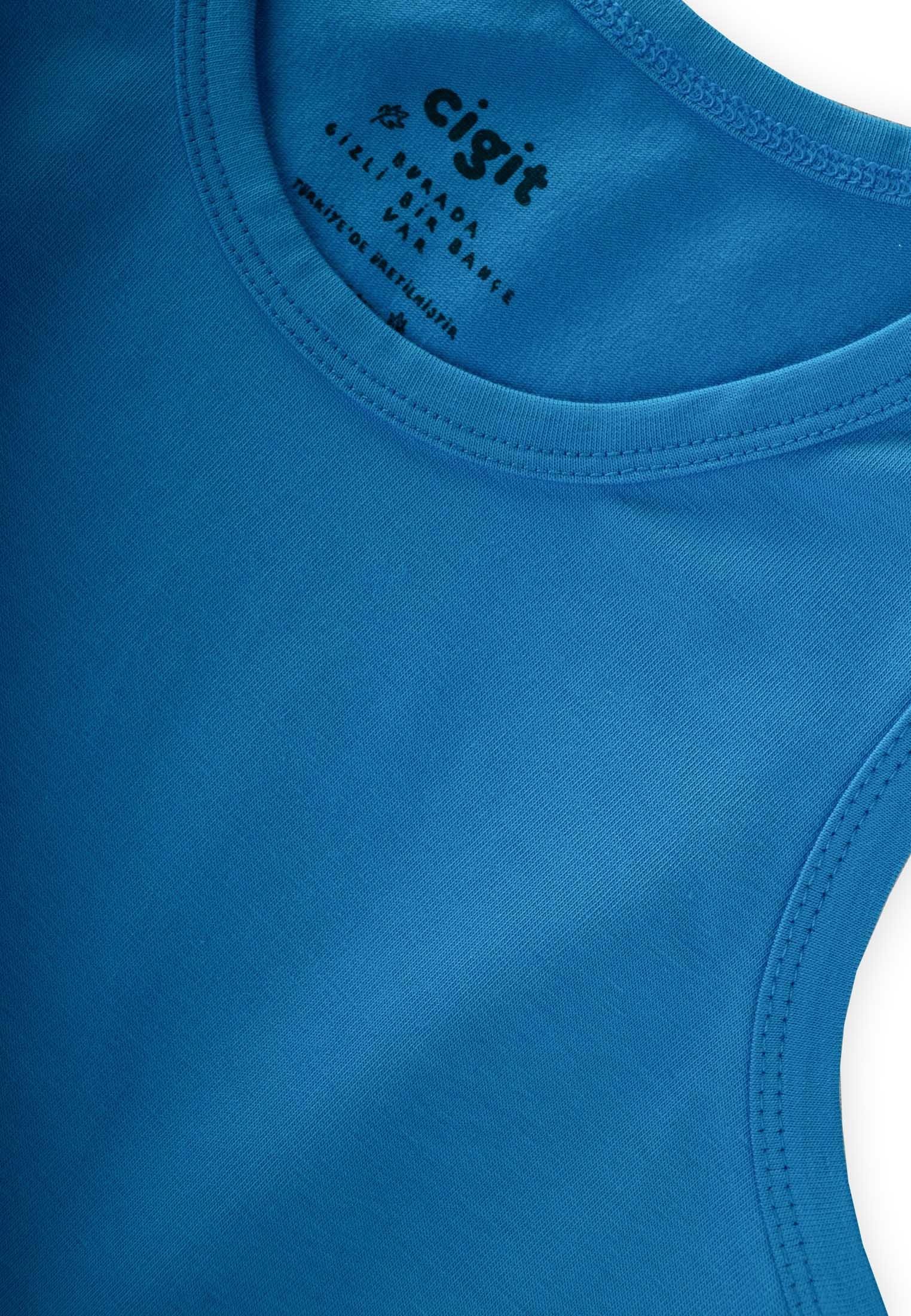 CigitÜçlü Geniş Askılı Atlet Set 2-9 yaş TURKUAZ