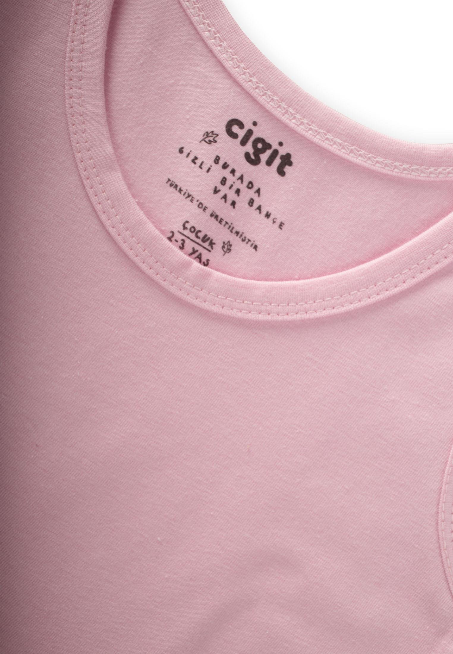 CigitÜçlü Geniş Askılı Atlet Set 2-9 yaş Şeker Pembe