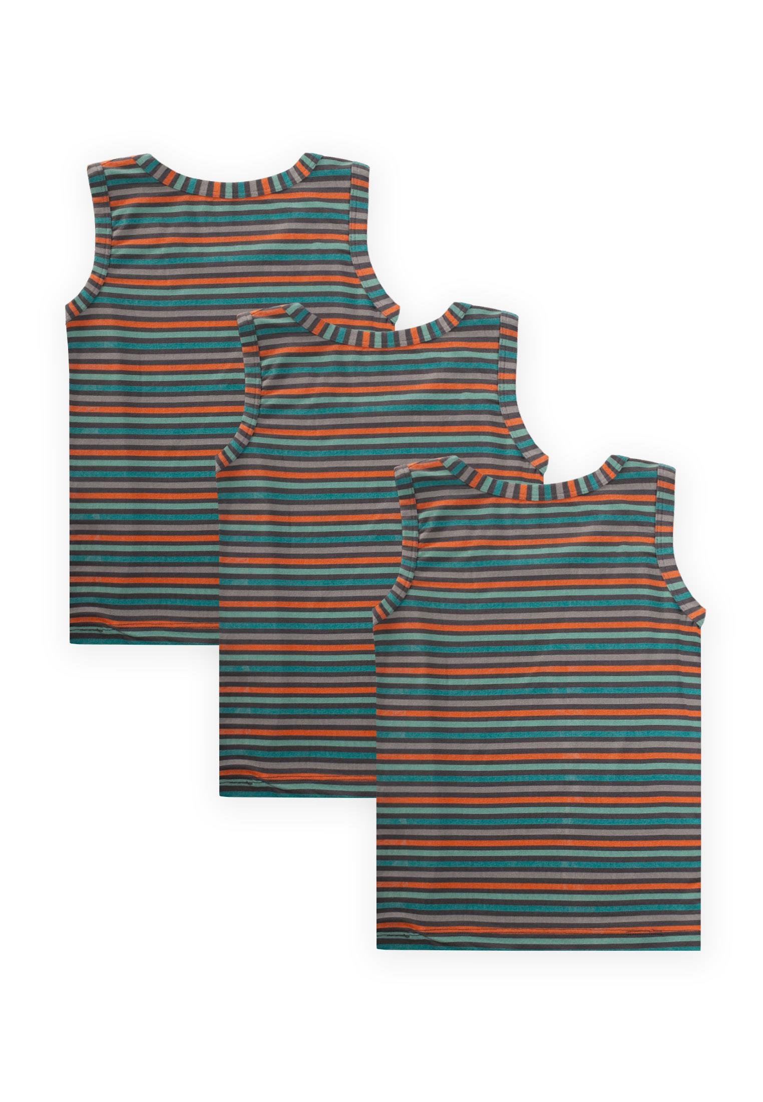 CigitÜçlü Geniş Askılı Atlet Set 2-9 yaş Çizgili