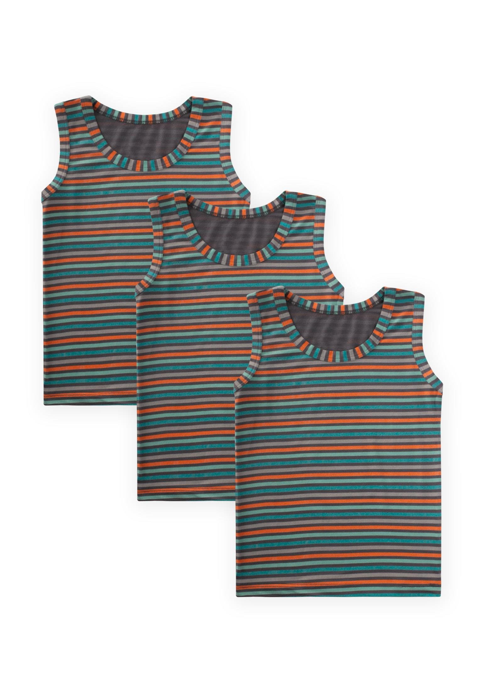 CigitÜçlü Geniş Askılı Atlet Set 2-9 yaş Çizgili