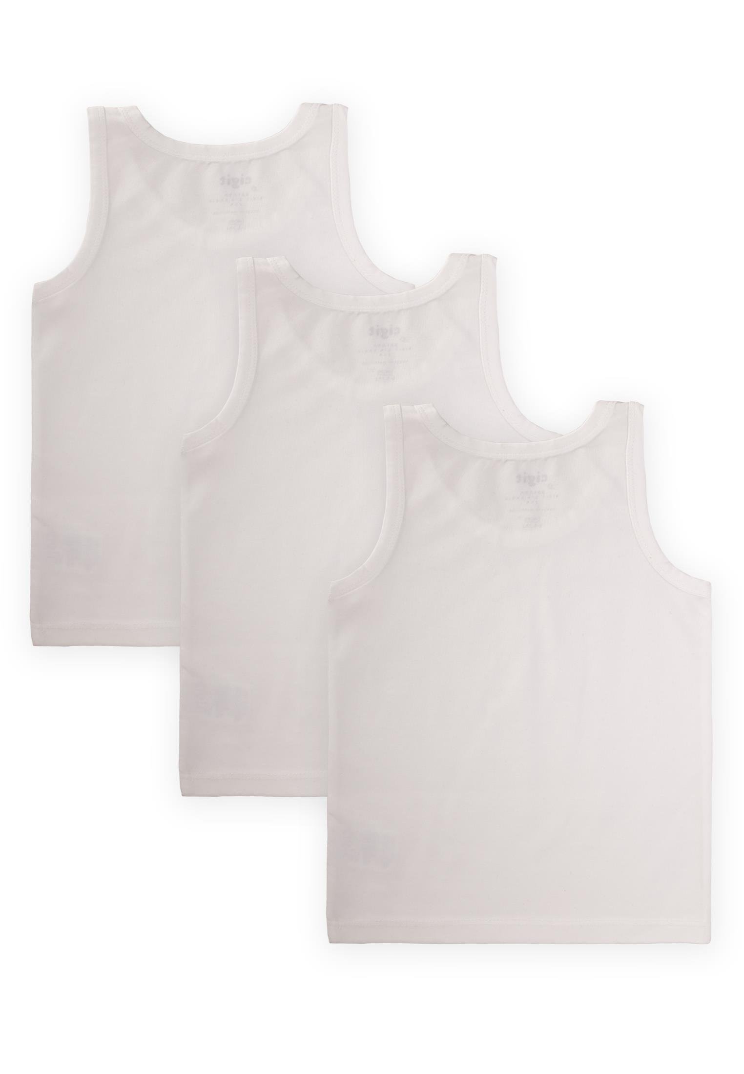 CigitÜçlü Geniş Askılı Kız Atlet 2-9 Yaş EKRU