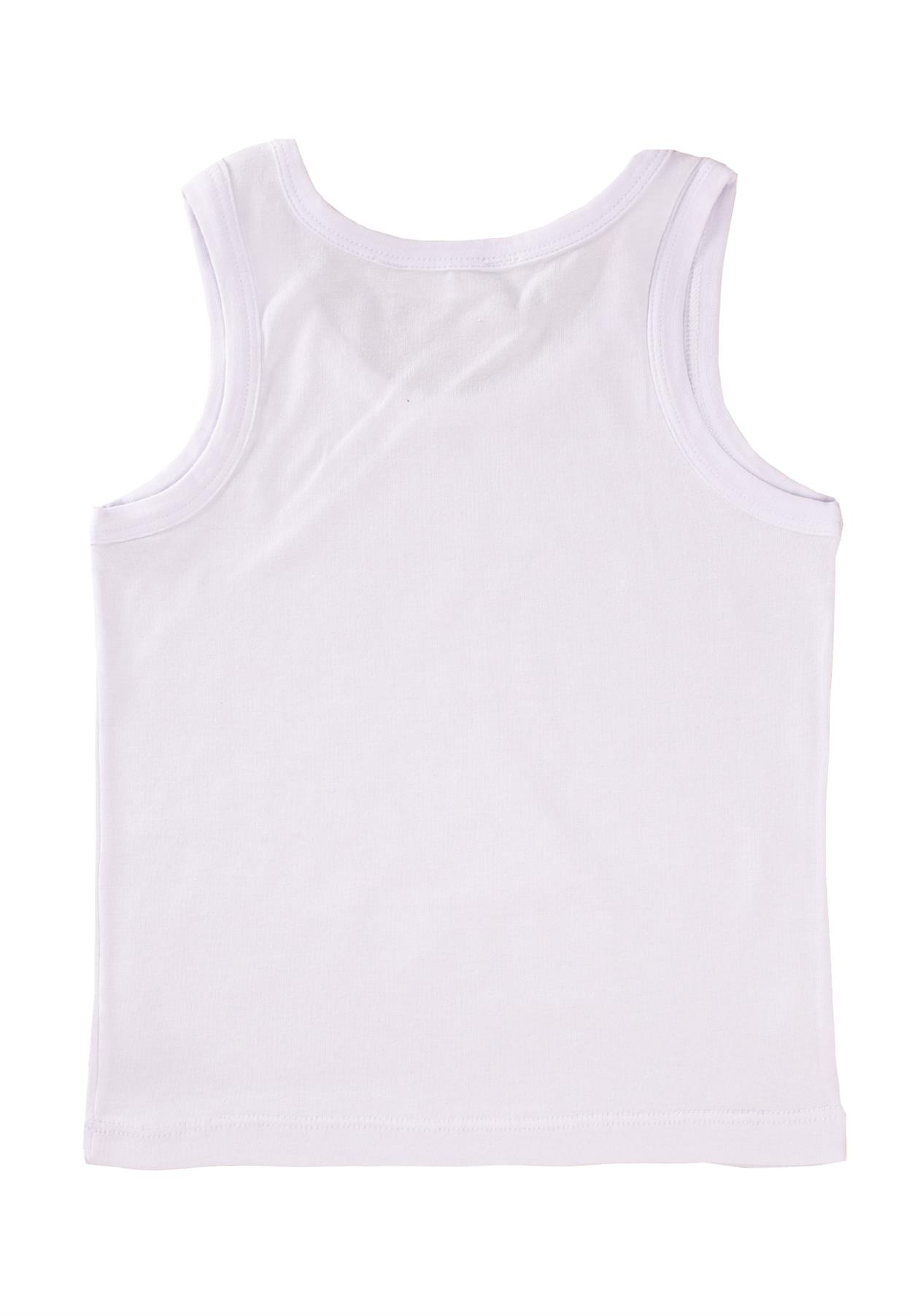 CigitÜçlü Geniş Askılı Kız Atlet 2-9 Yaş BEYAZ