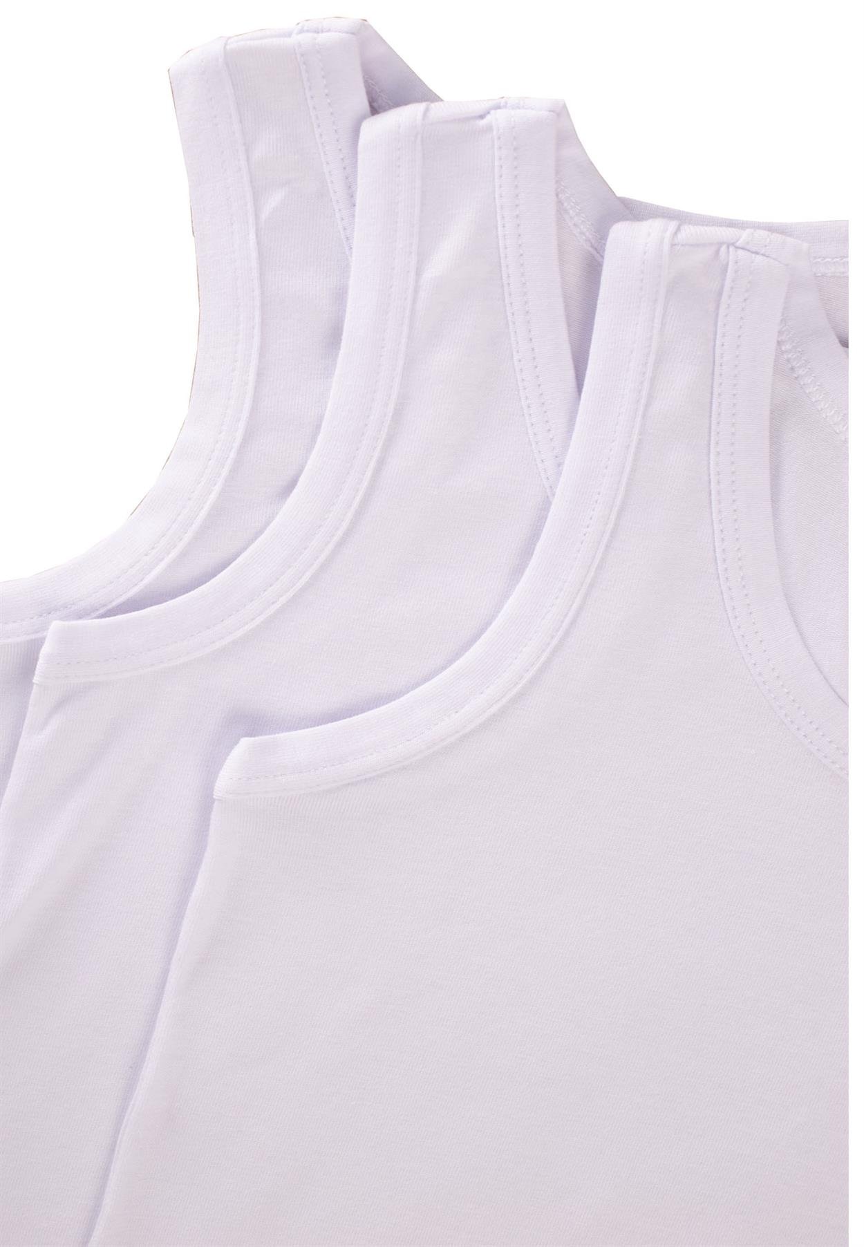 CigitÜçlü Geniş Askılı Kız Atlet 2-9 Yaş BEYAZ