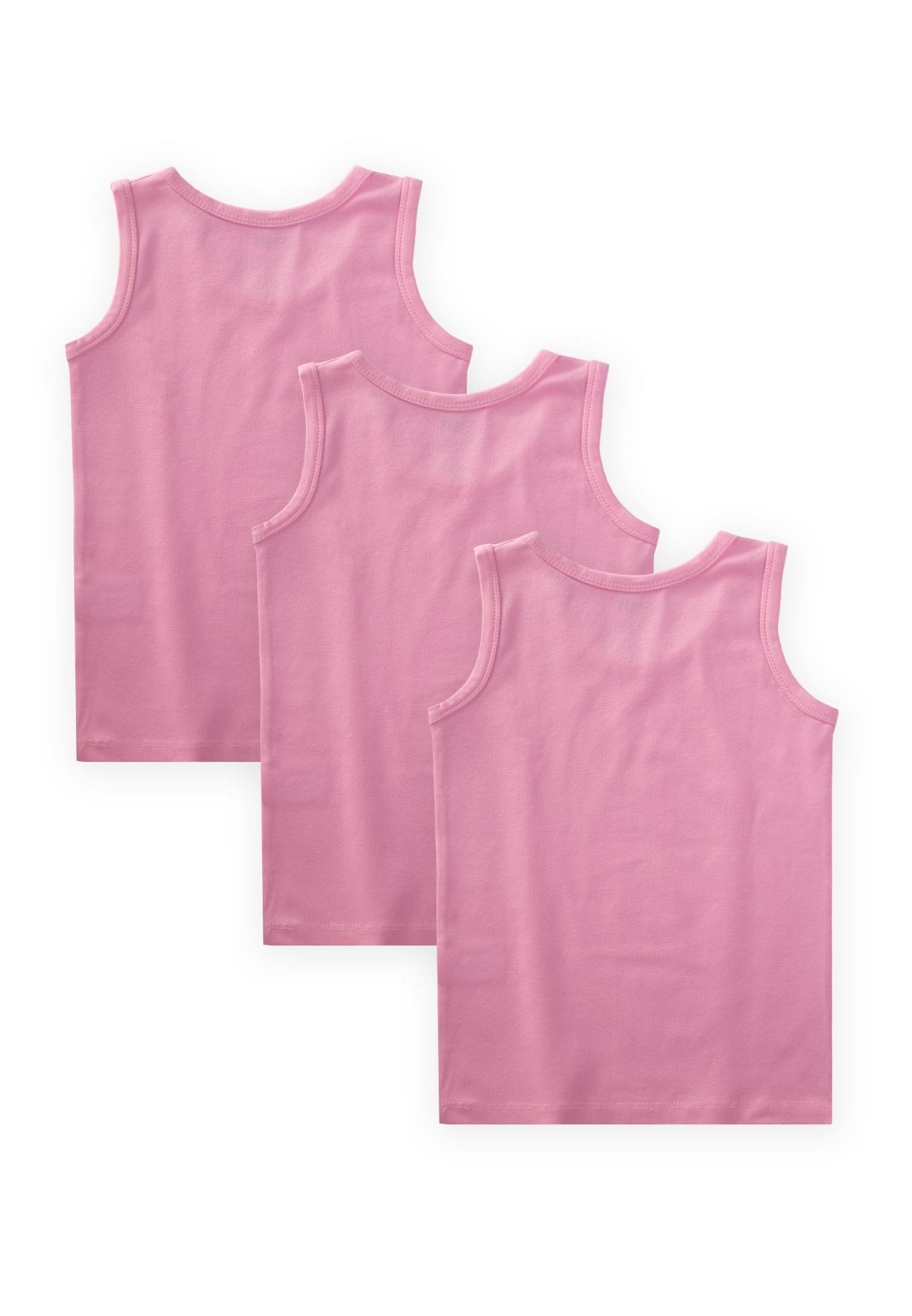 CigitÜçlü Geniş Askılı  Kız Atlet 2-9 Yaş Şeker Pembe