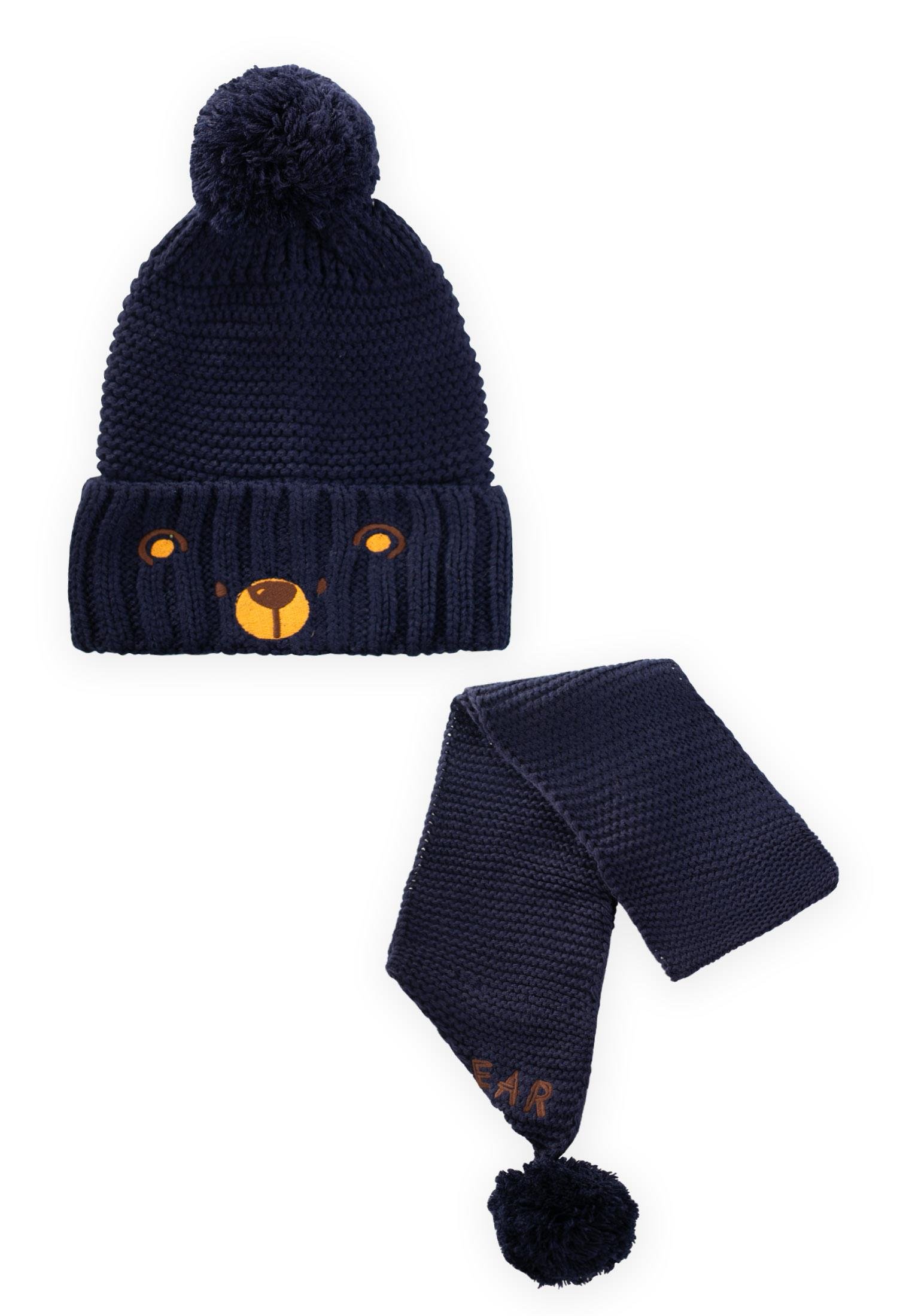 Cigit4-8 Yaş Atkı Bere İki li set LACİVERT