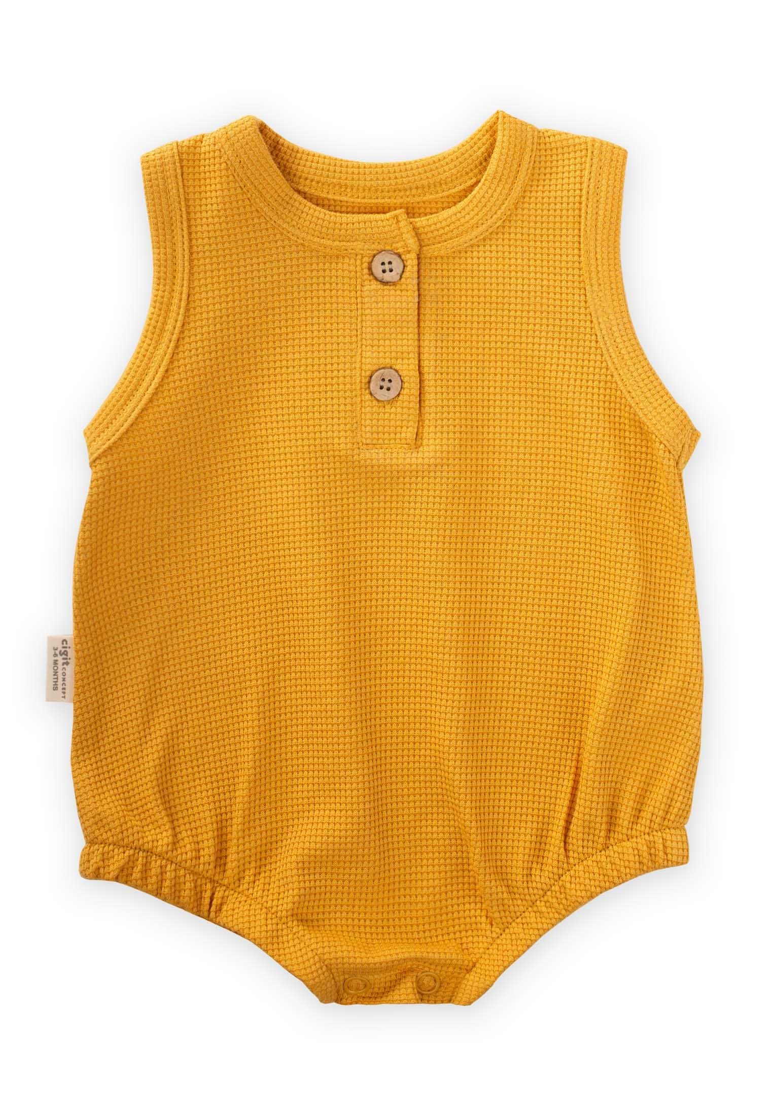 CigitWaffle Patlı Zıbın 0-3 Yaş HARDAL SARI