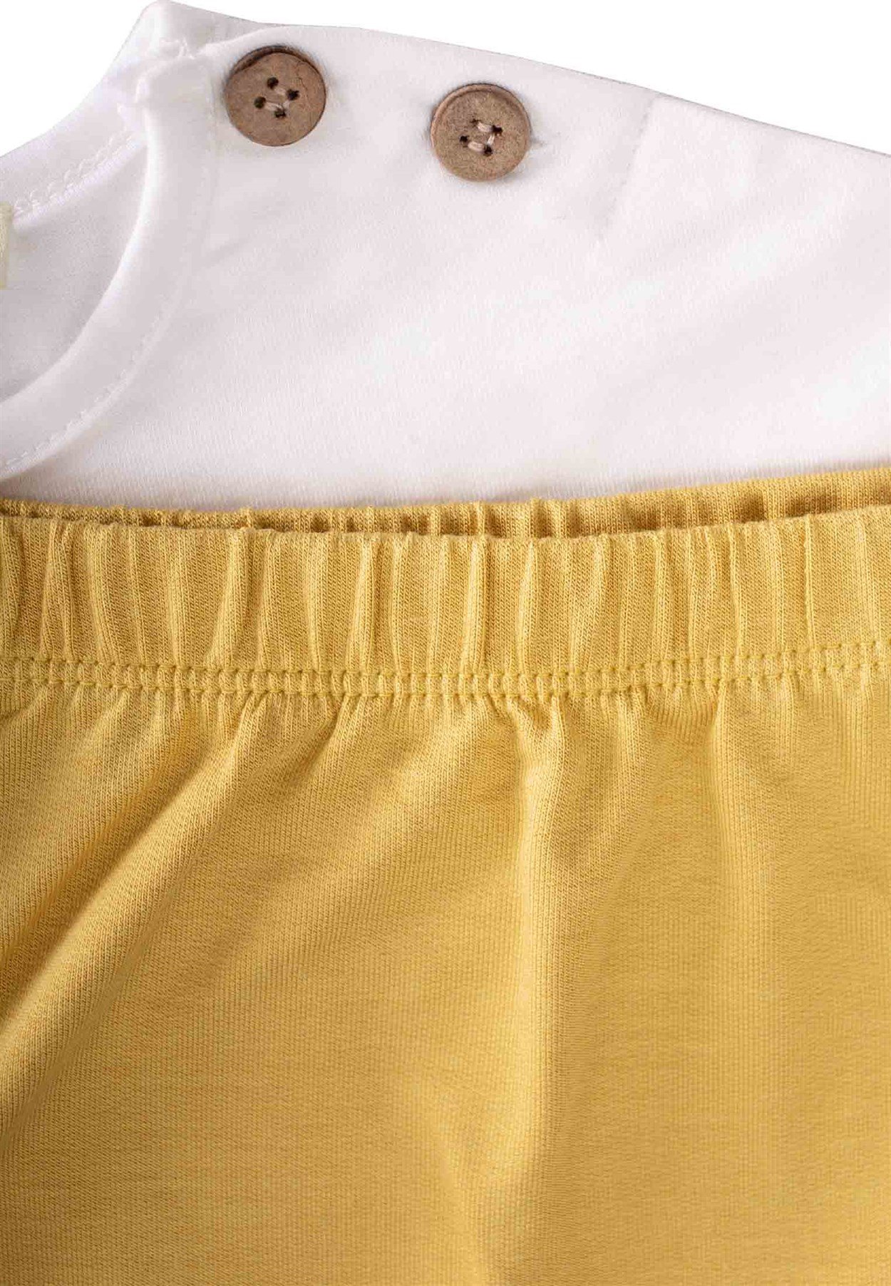 62544 - 5200CigitFrıends Together Baskılı Şortlu Takım 1-4 Yaş EKRU HARDAL 