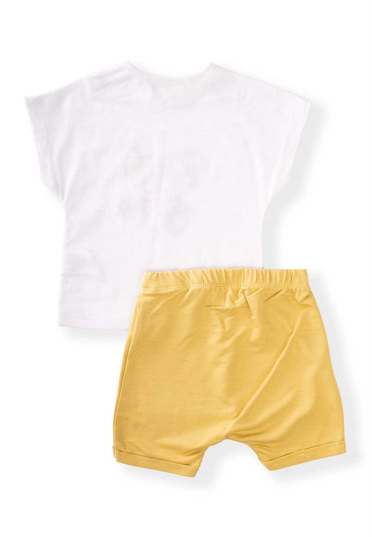 62544 - 5200CigitFrıends Together Baskılı Şortlu Takım 1-4 Yaş EKRU HARDAL 