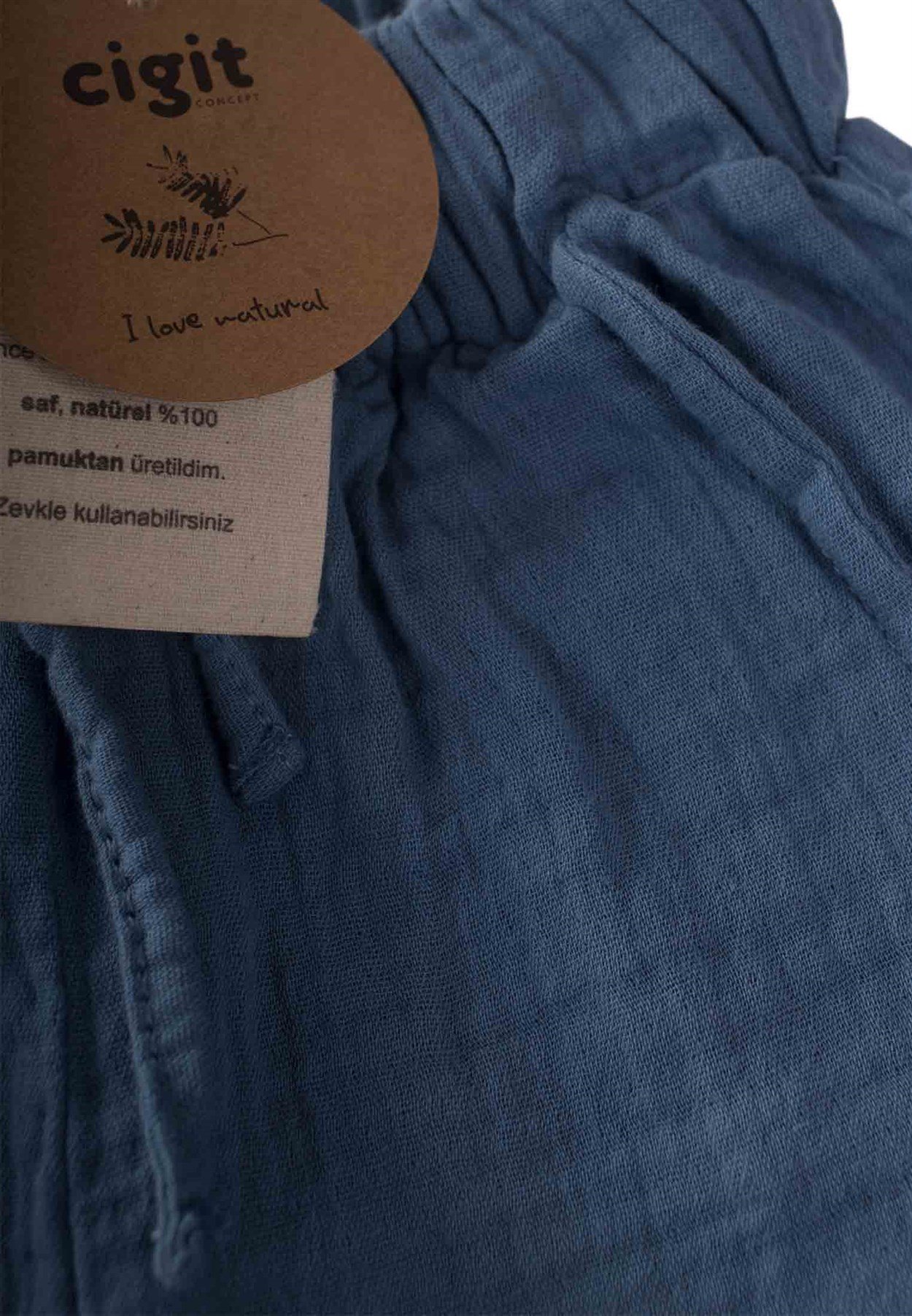 62623 - 5007CigitDouble Paçalı Kapri3-8 Yaş İNDİGO MAVİ 