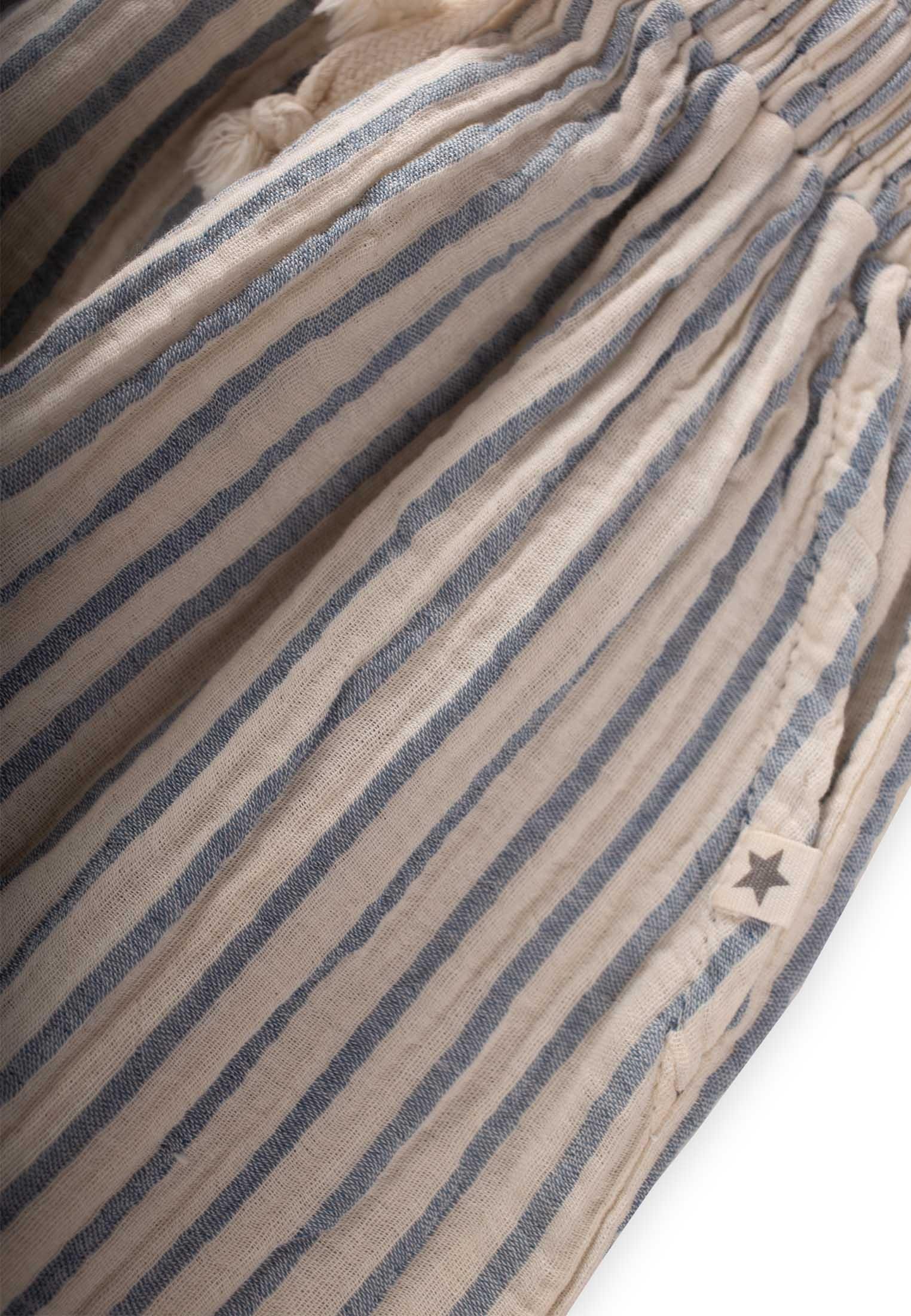 CigitMüslin Pantolon 1-7 Yaş MAVİ ÇİZGİLİ