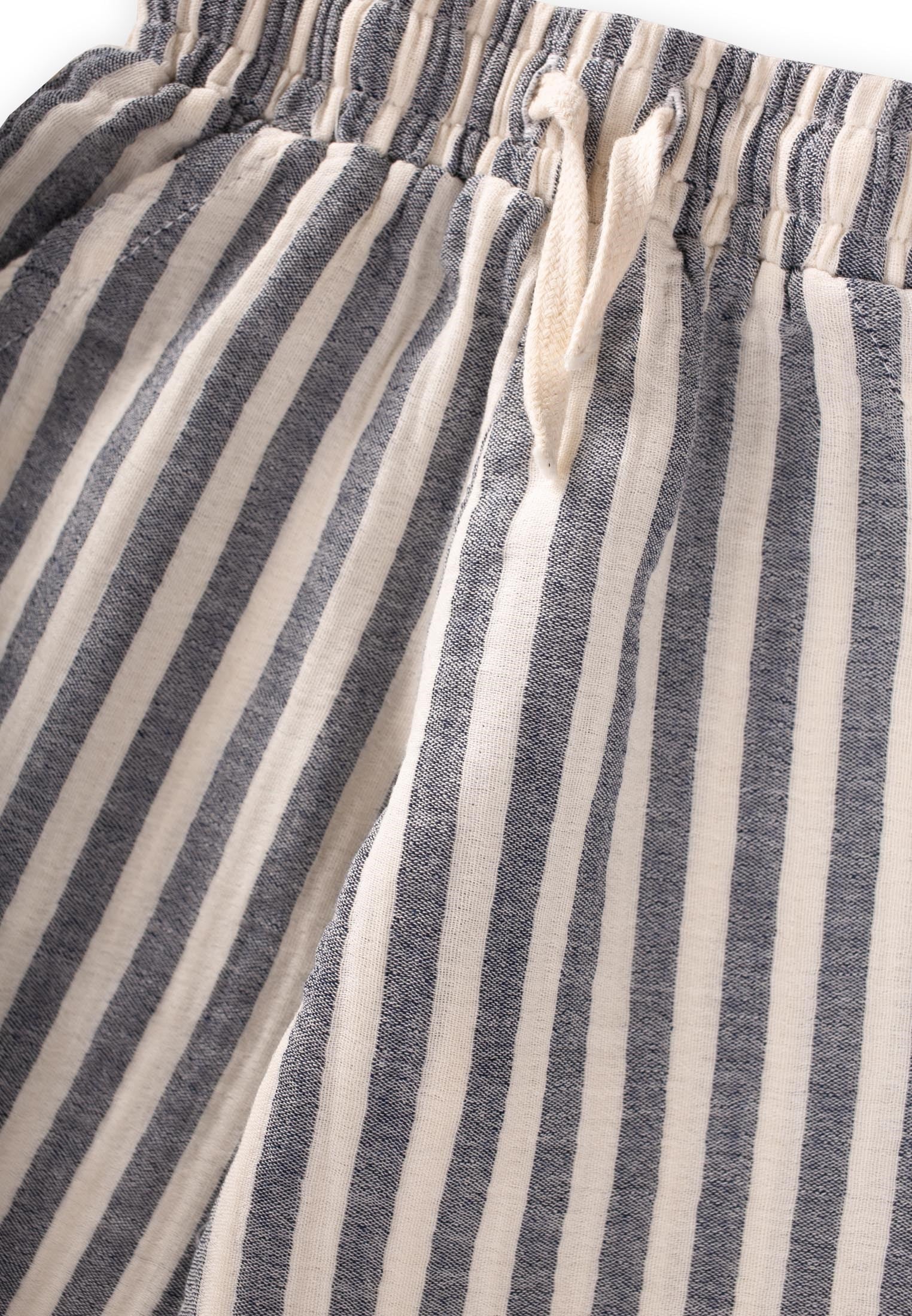 CigitMüslin Pantolon 1-10 Yaş LACİVERT ÇİZGİLİ