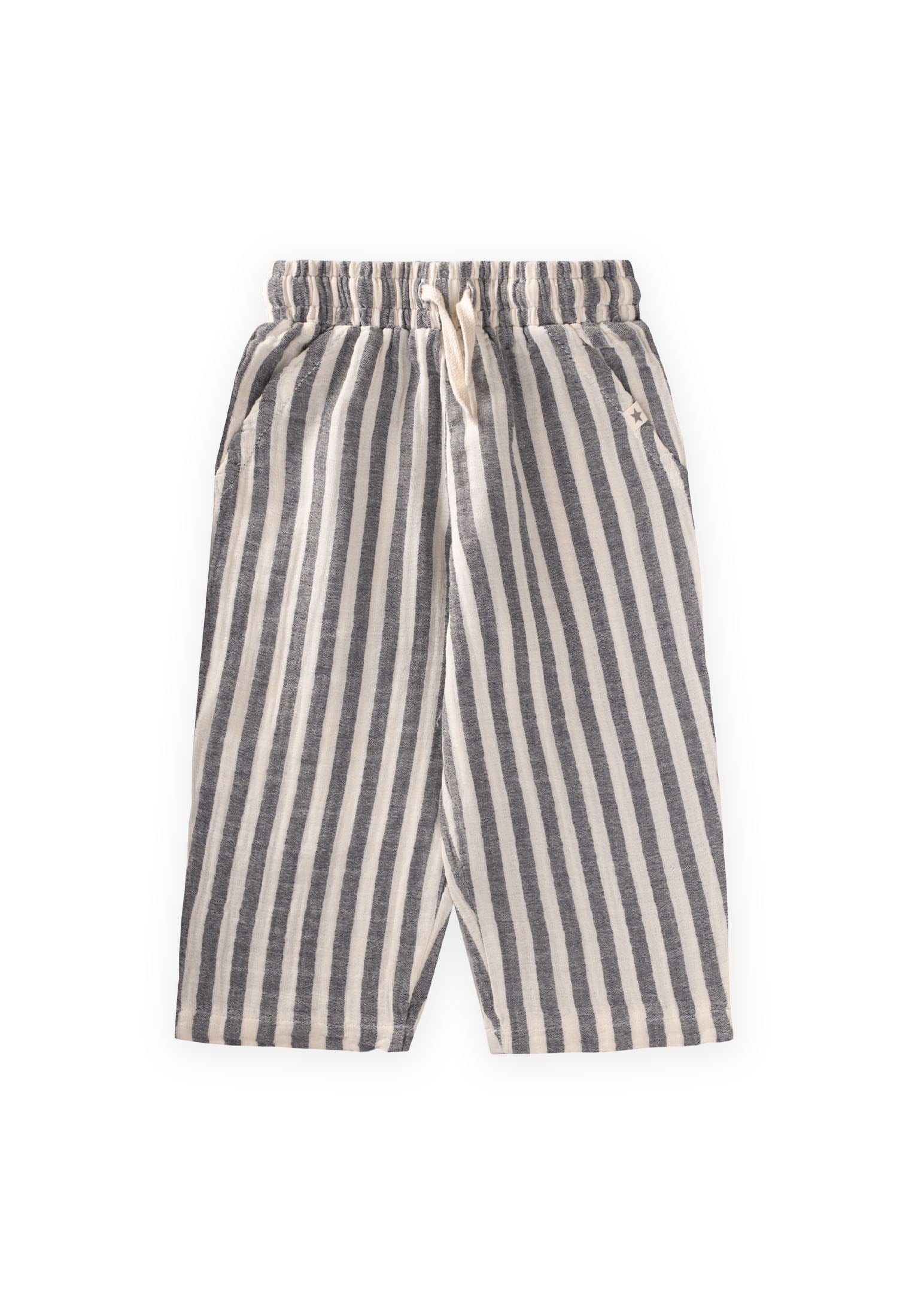 CigitMüslin Pantolon 1-10 Yaş LACİVERT ÇİZGİLİ
