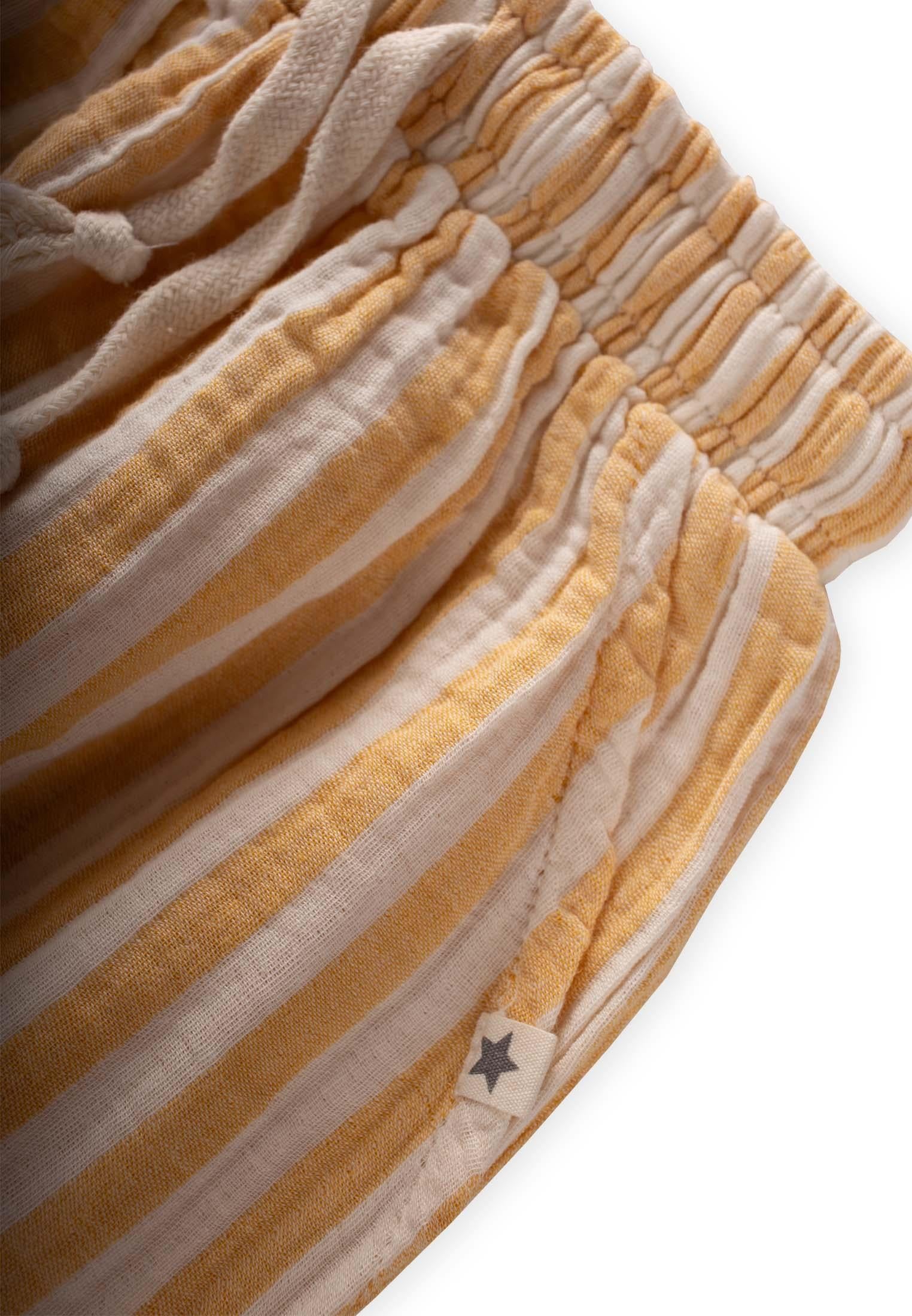 CigitMüslin Pantolon 1-7 Yaş SARI ÇİZGİLİ