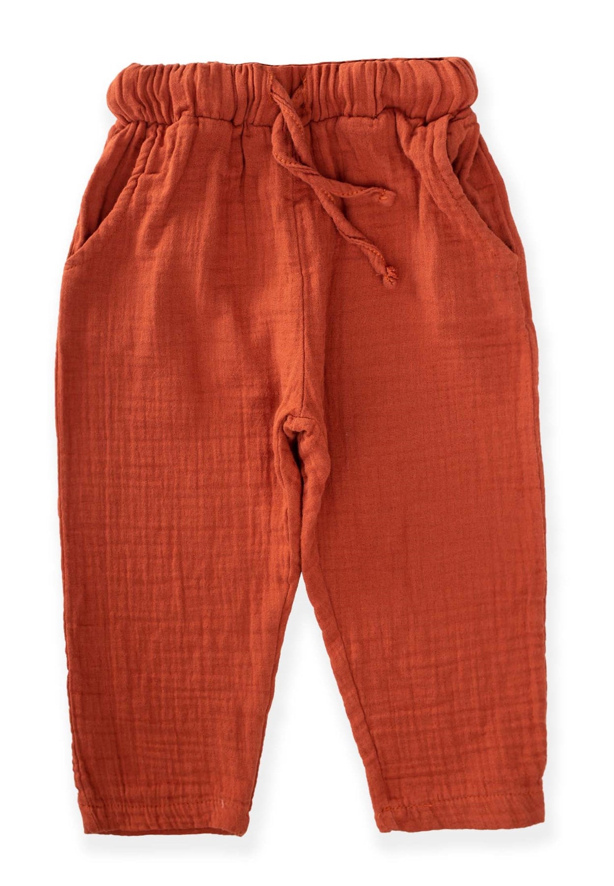62653 - 5067CigitCepli Geniş Kesim Harlem Pantolon 1-8 Yaş RUST