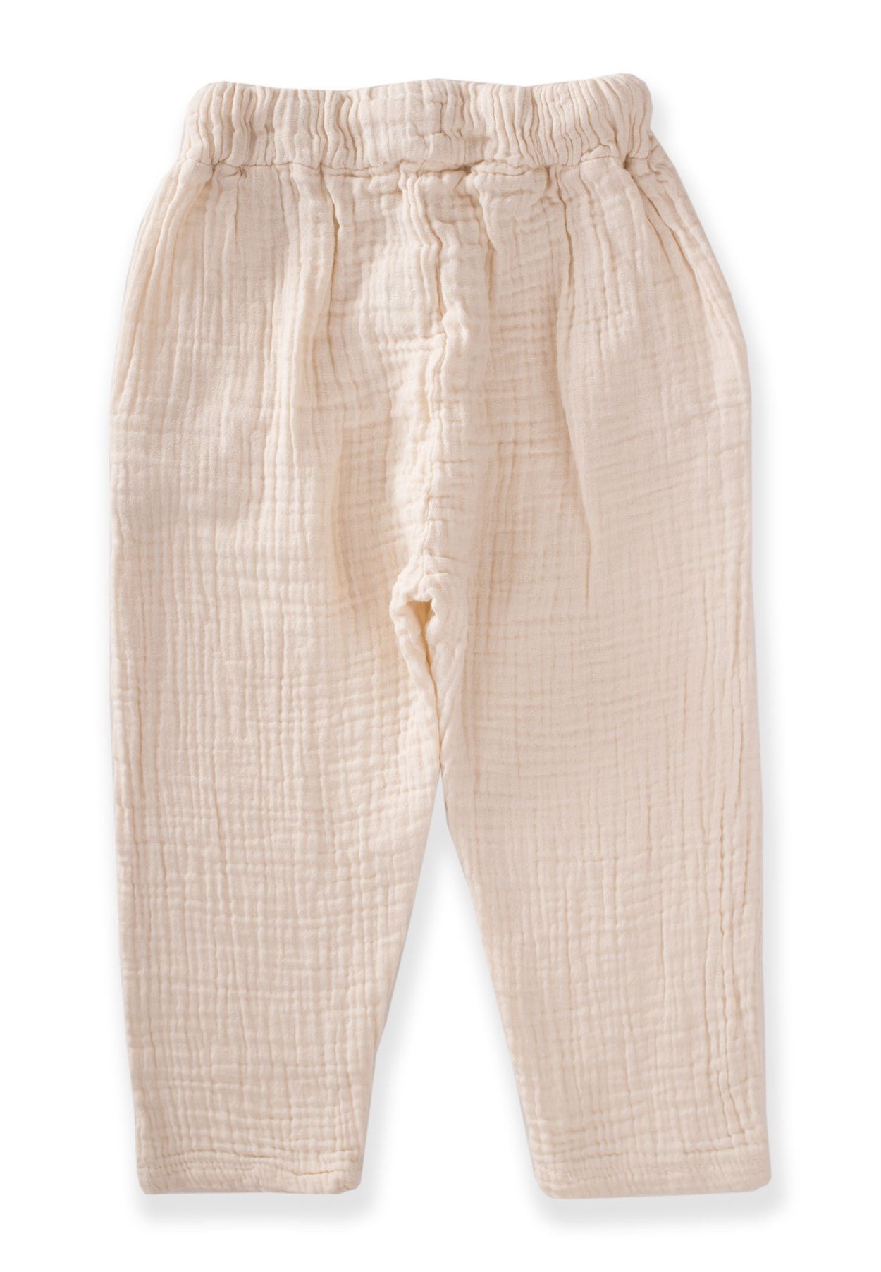 62653 - 5078CigitCepli Geniş Kesim Harlem Pantolon 1-8 Yaş KREM
