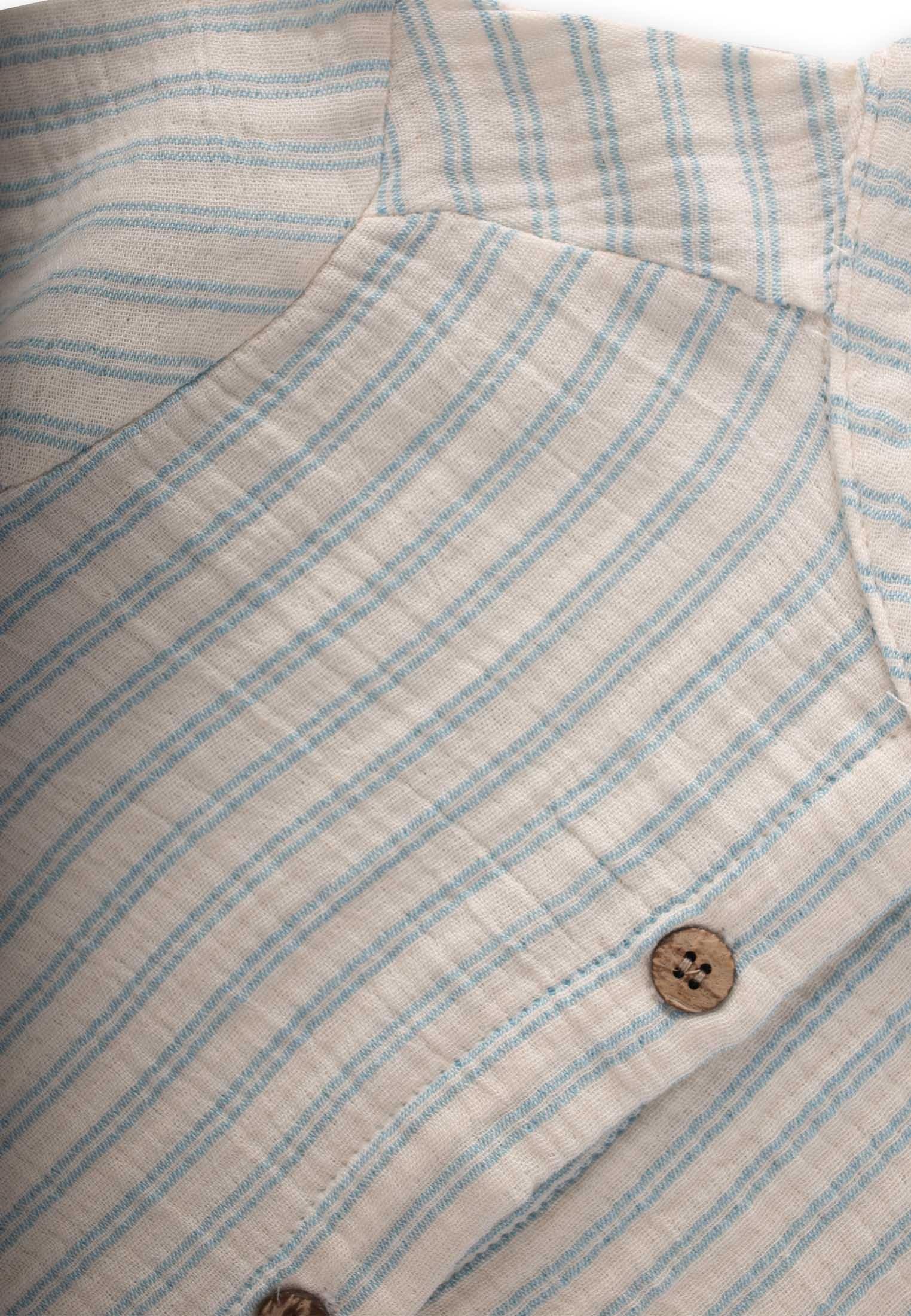 CigitMüslin Gömlek 2-10 Yaş MAVİ ÇİFT ÇİZGİLİ